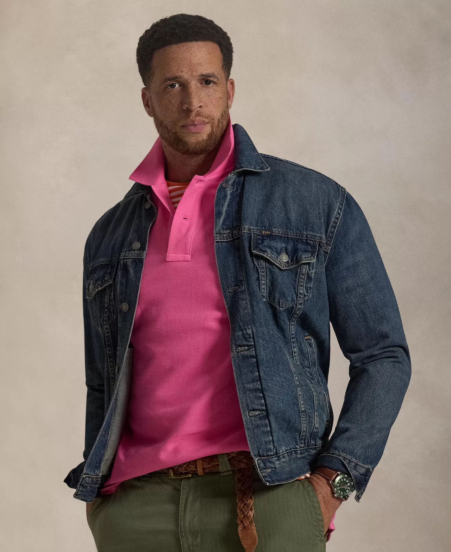 Men's Big & Tall The Iconic Mesh Polo Shirt - Baja Pink - 2LT