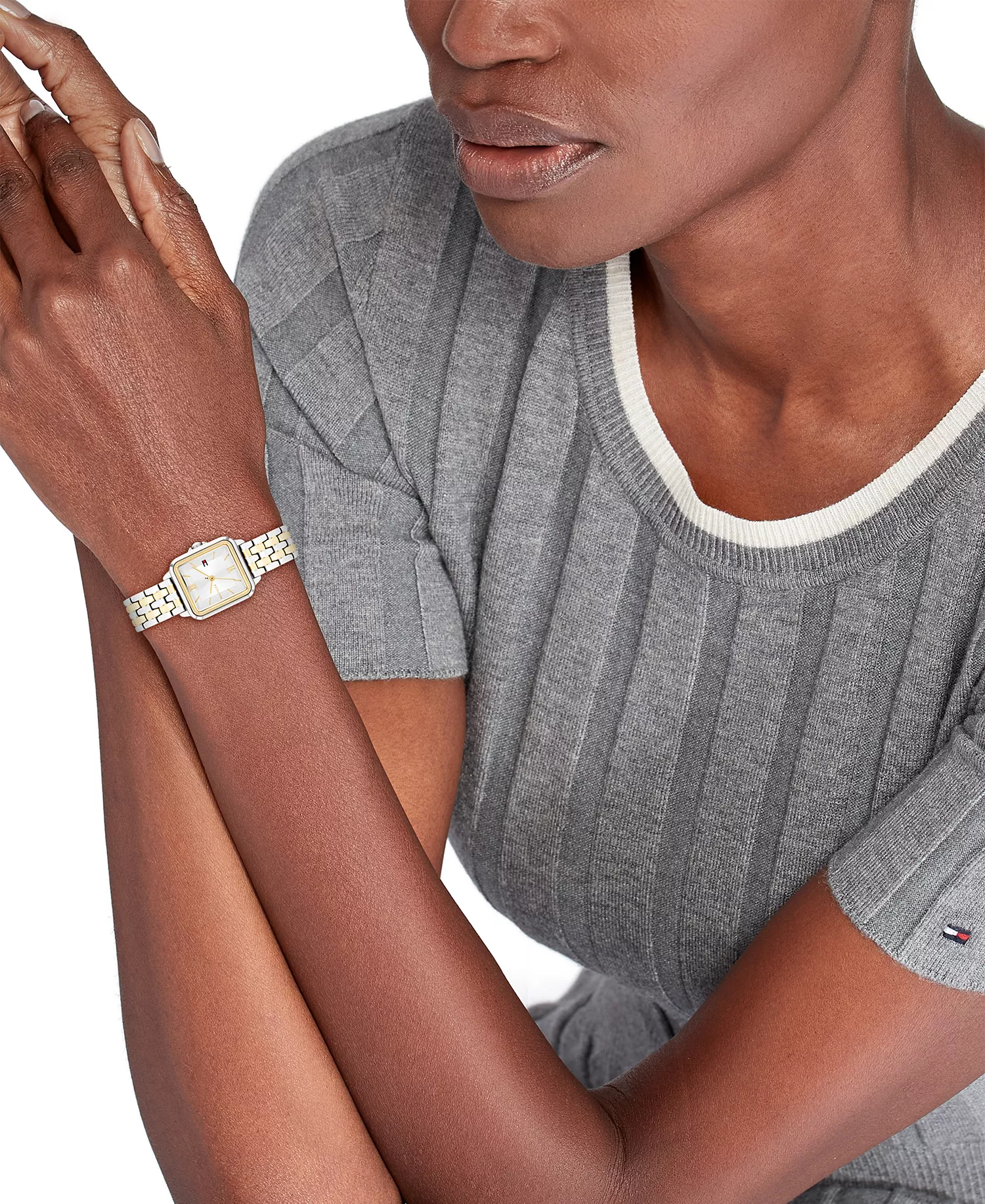 Women's Quartz Two Tone Stainless Steel Bracelet Watch, 22.5mm - Two Tone - 22.5