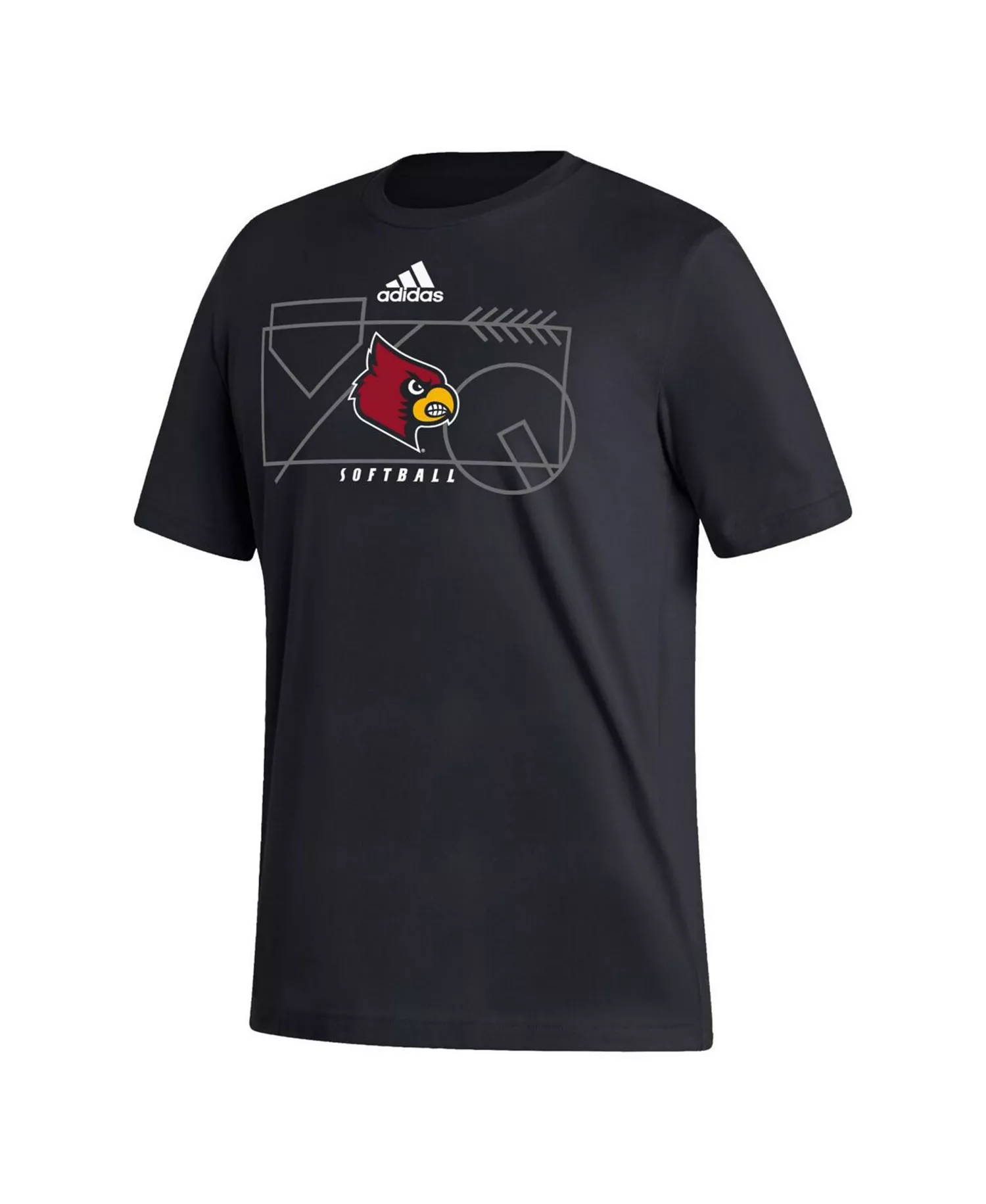 Men's Black Louisville Cardinals Locker Lines Softball Fresh T-shirt - Black - L