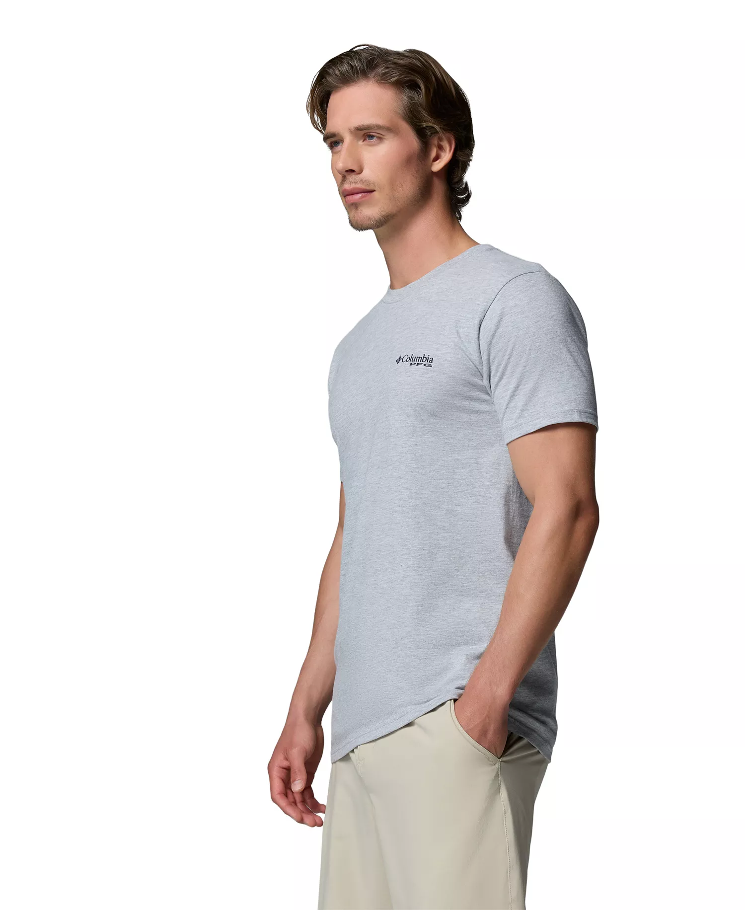 Men's PFG Stomp Graphic T-Shirt - Gray Heather - L