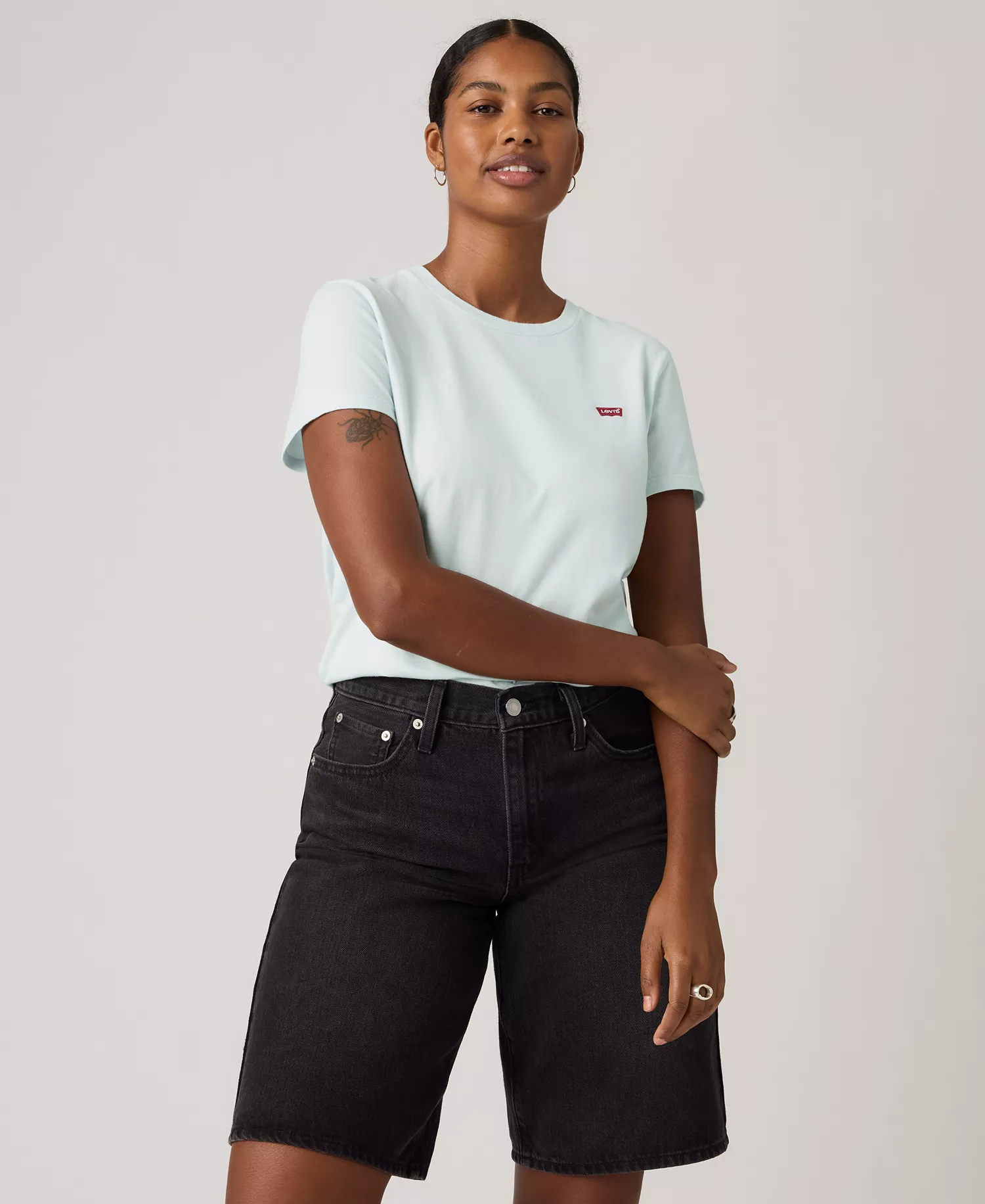 Women's The Perfect Crew Neck Cotton T-Shirt - Country Air - L