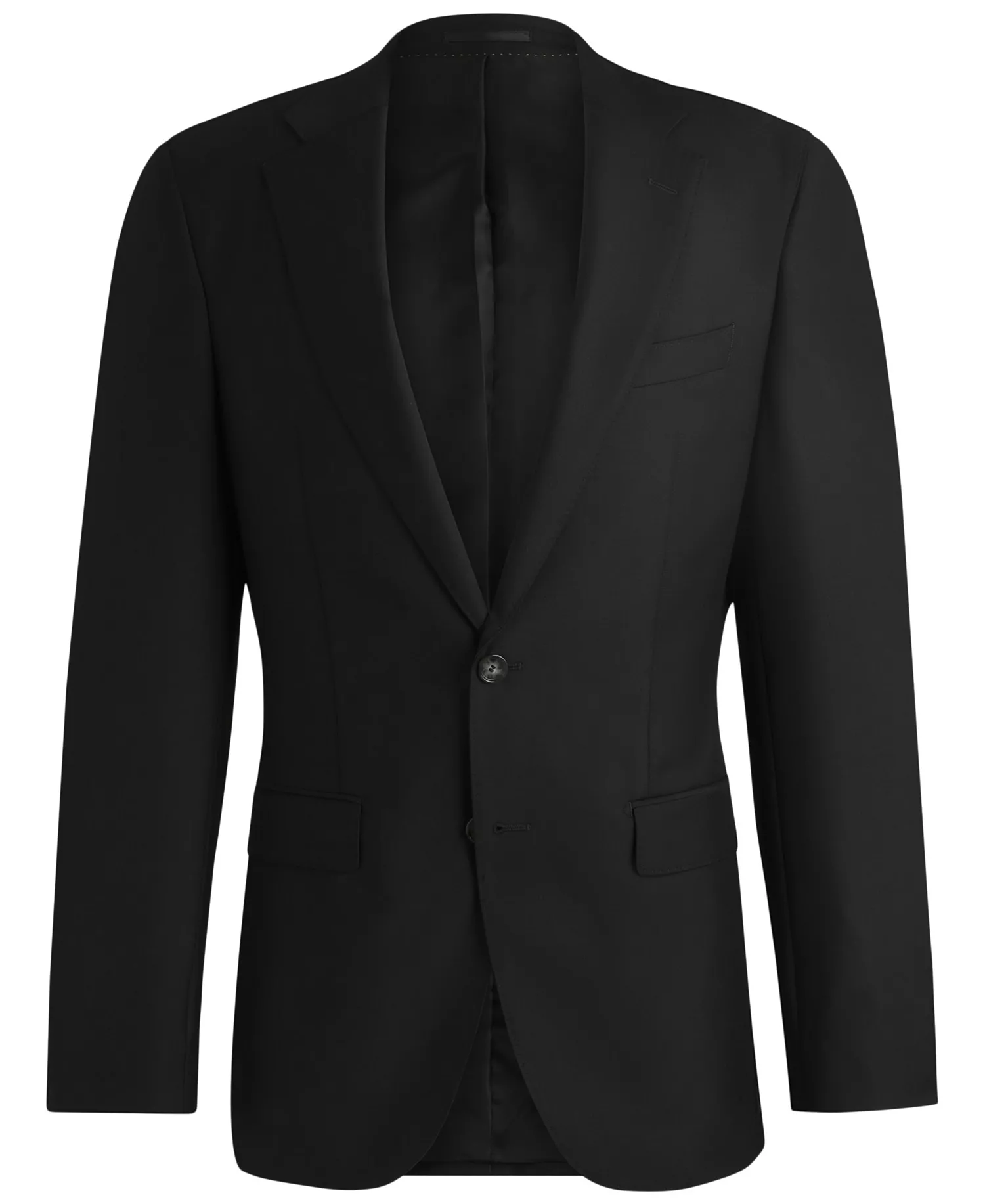 Men's Virgin Wool Slim-Fit Jacket - Black - 34R