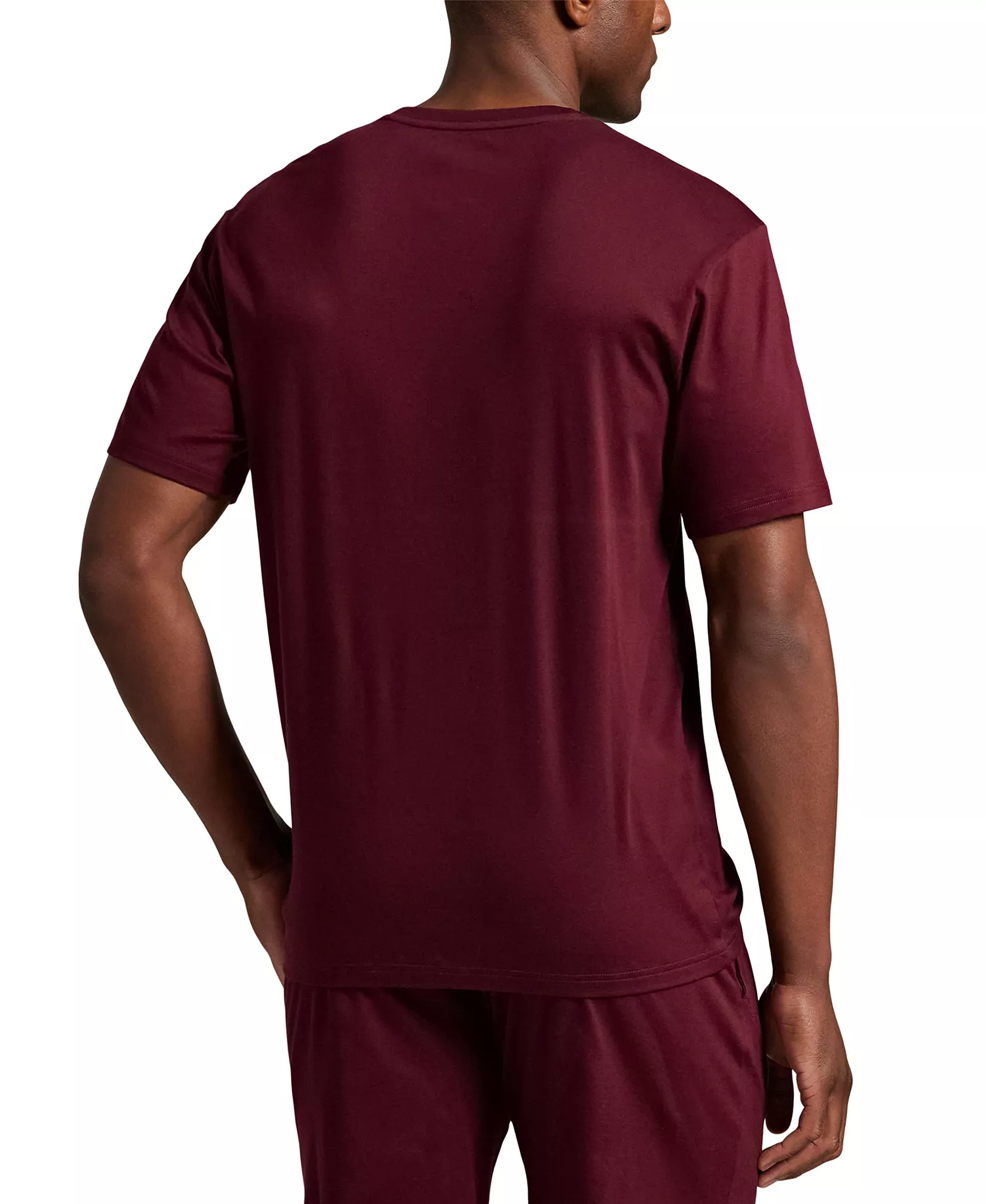 Men's Short Sleeve Crewneck Sleep T-Shirt - Classic Wine - L