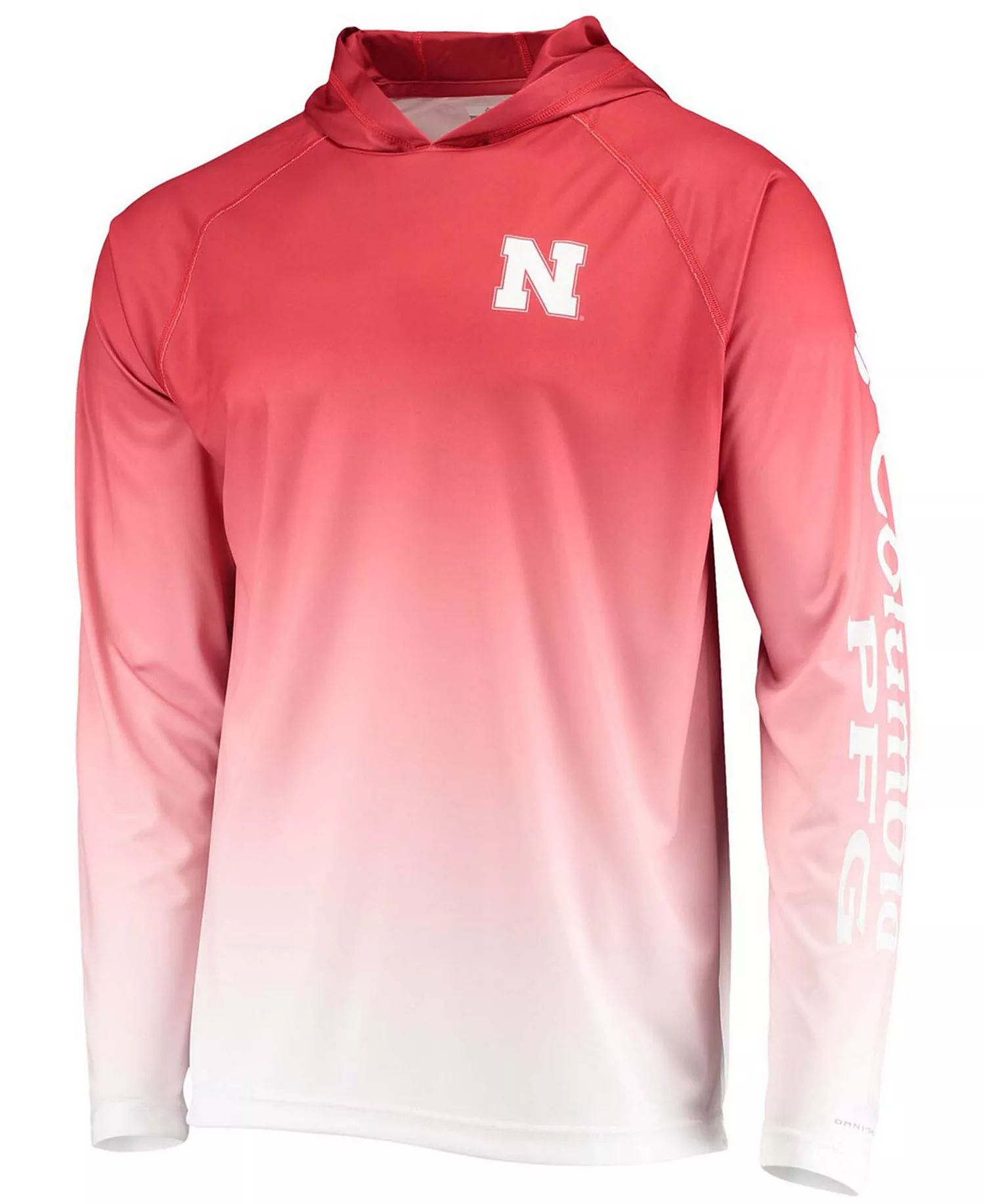Men's Scarlet Nebraska Huskers Terminal Tackle Omni-Shade UPF 50 Long Sleeve Hooded T-shirt - Scarlet - M