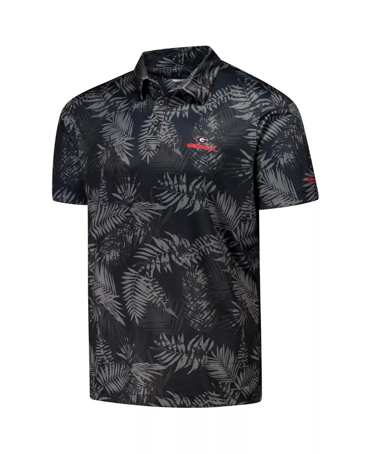 Men's Black Georgia Bulldogs PFG Super Terminal Tackle Omni-Shade Bangalows Polo - Black - M