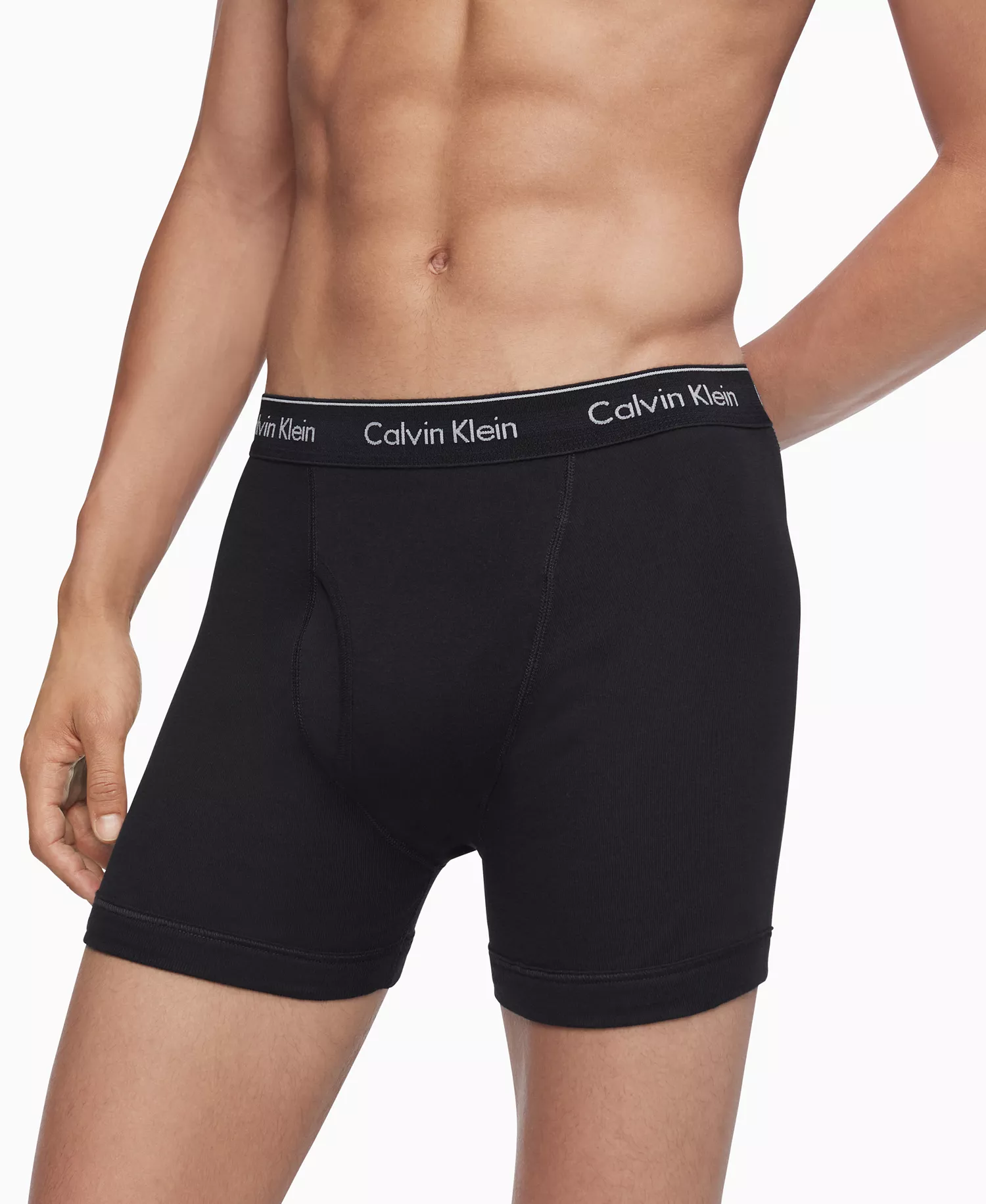 Men's 3-Pack Cotton Classics Boxer Briefs Underwear - Black - L