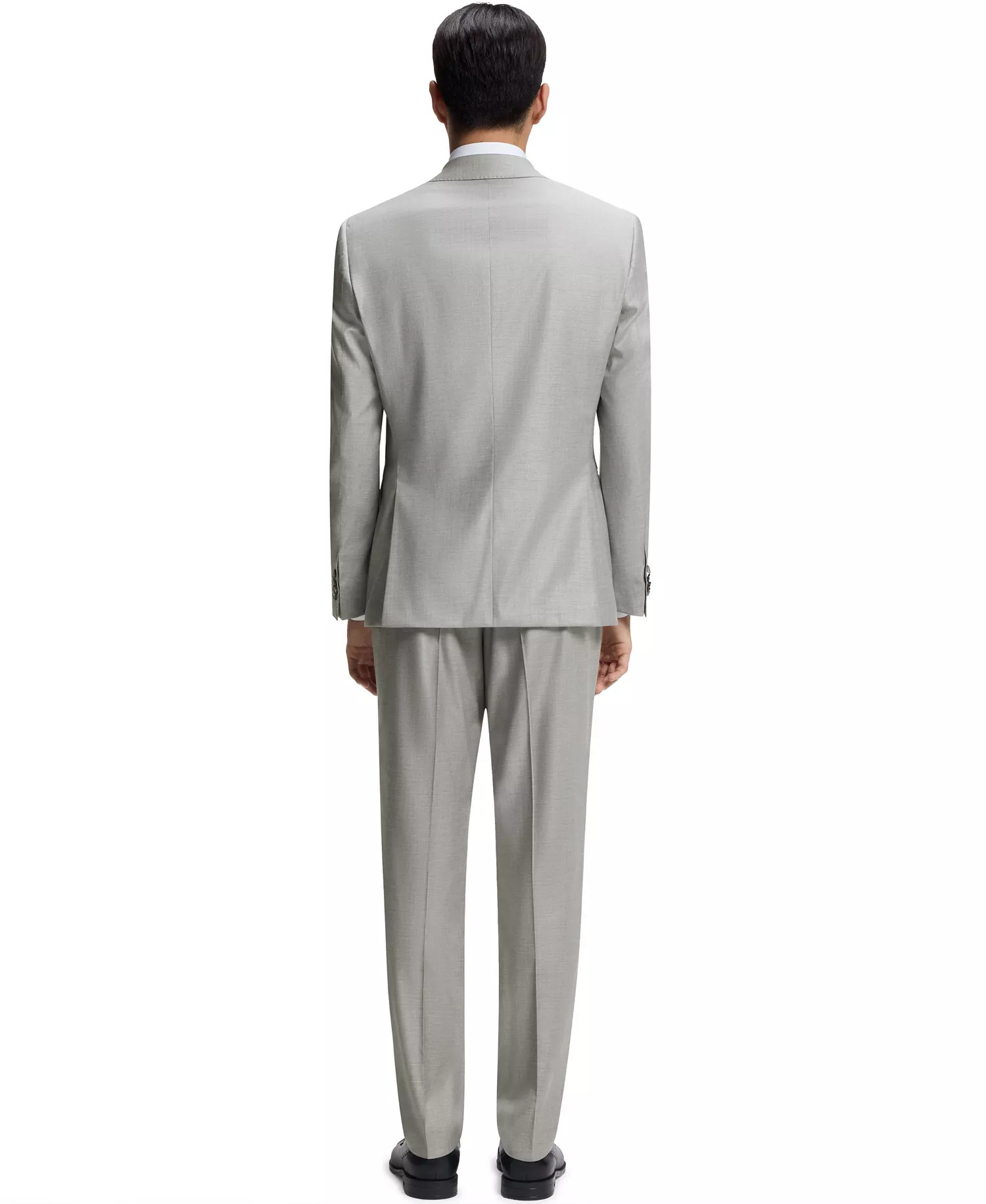 Men's Two-Piece Wool Blend Slim-Fit Suit - Silver - 36R