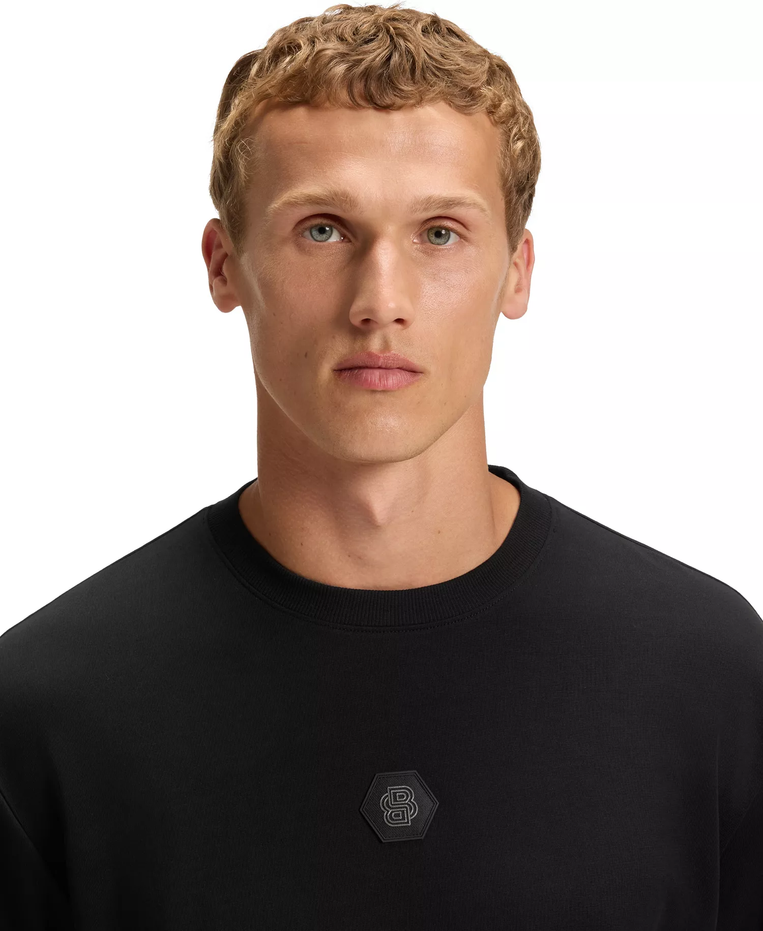 Men's Double B Monogram Cotton-Jersey T-Shirt - Black - 2XL