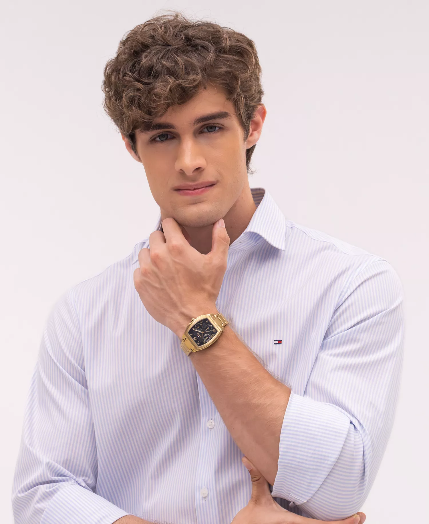 Men's Multifunction Gold Tone Stainless Steel Bracelet Watch, 36mm - Gold - NO SIZE