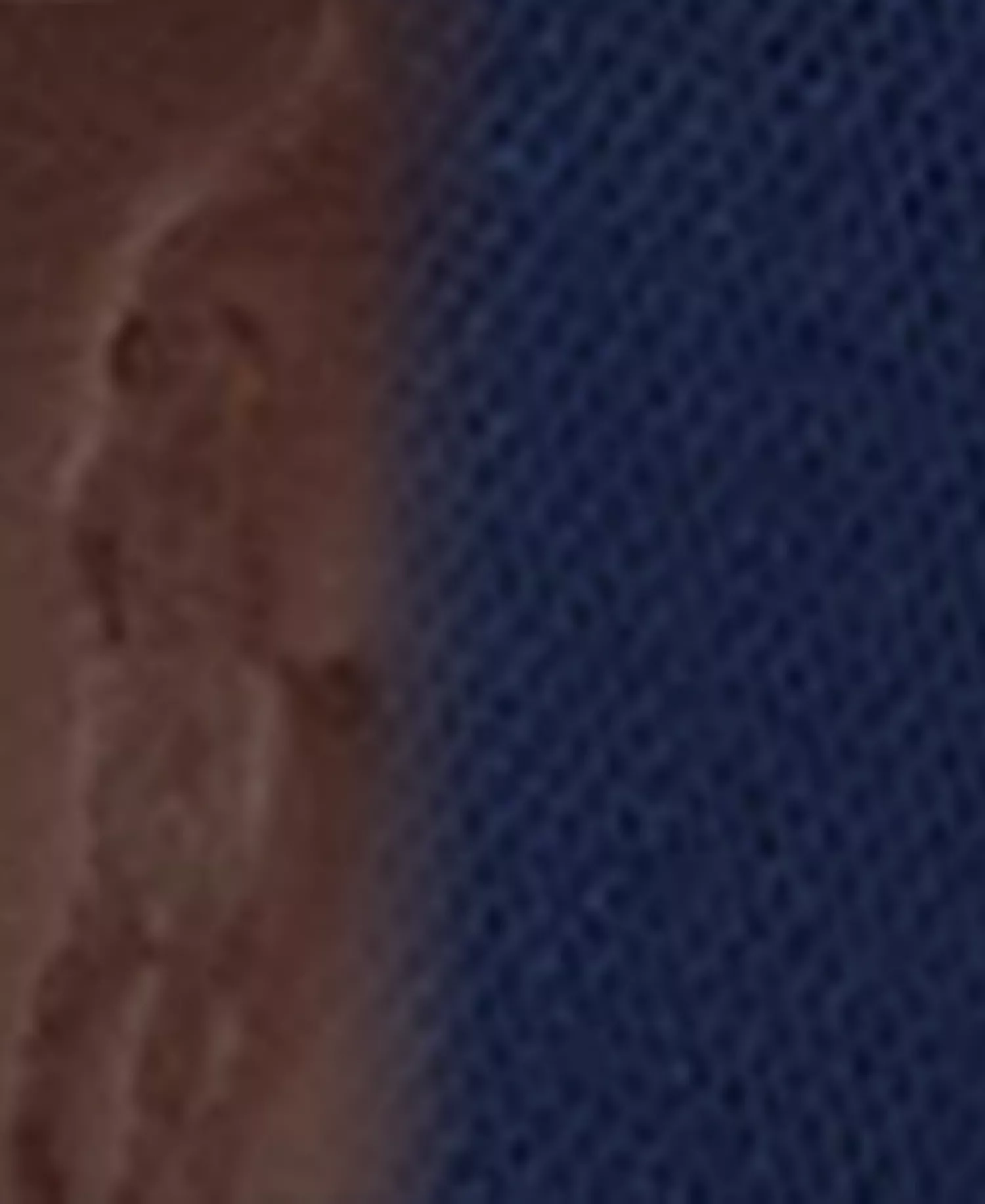 Men's Bear Print Leather-Trim Belt - Navy Multi - 34