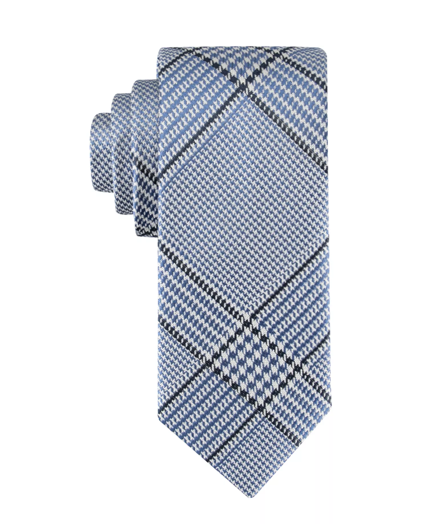 Men's Tucker Plaid Pattern Tie - Light Blue - ONE SIZE