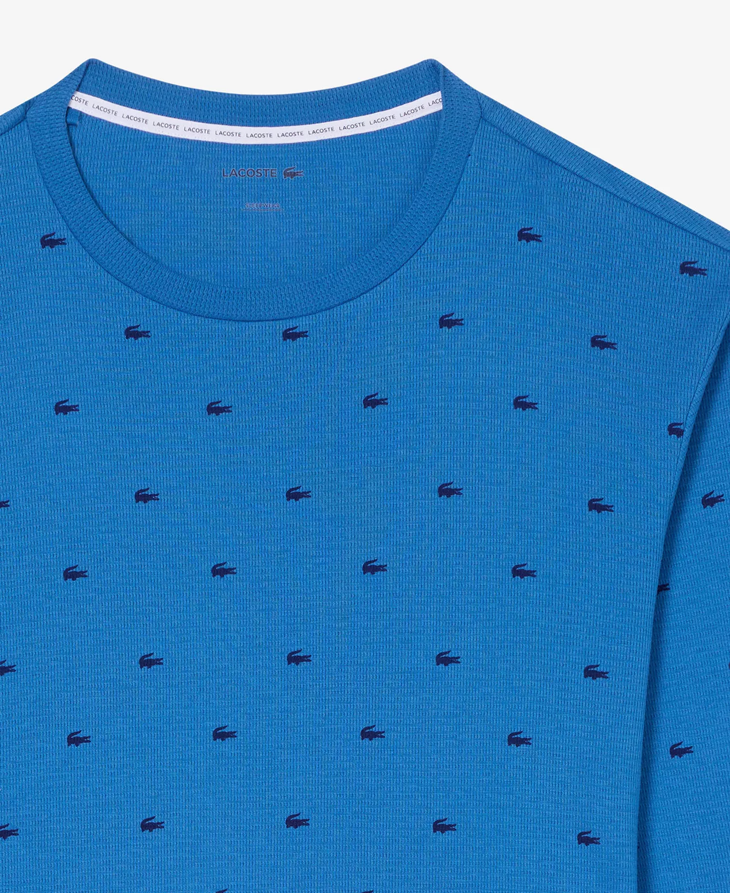 Men's All Over Crocodile Waffle-Knit Thermal Shirt - Ladybird - 2XL