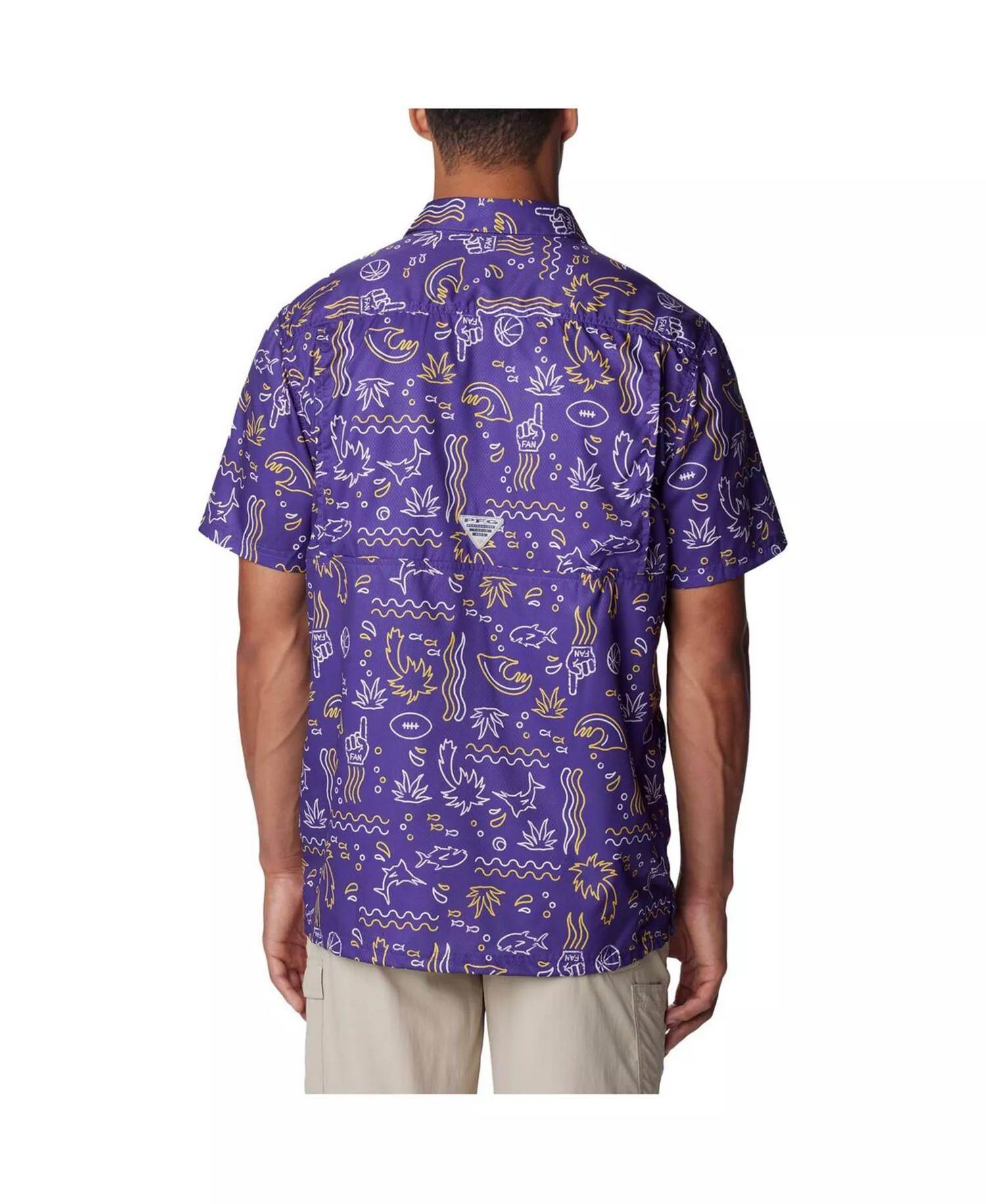 Men's Purple LSU Tigers Super Slack Tide Omni-Wick Button-Up Shirt - Purple - M