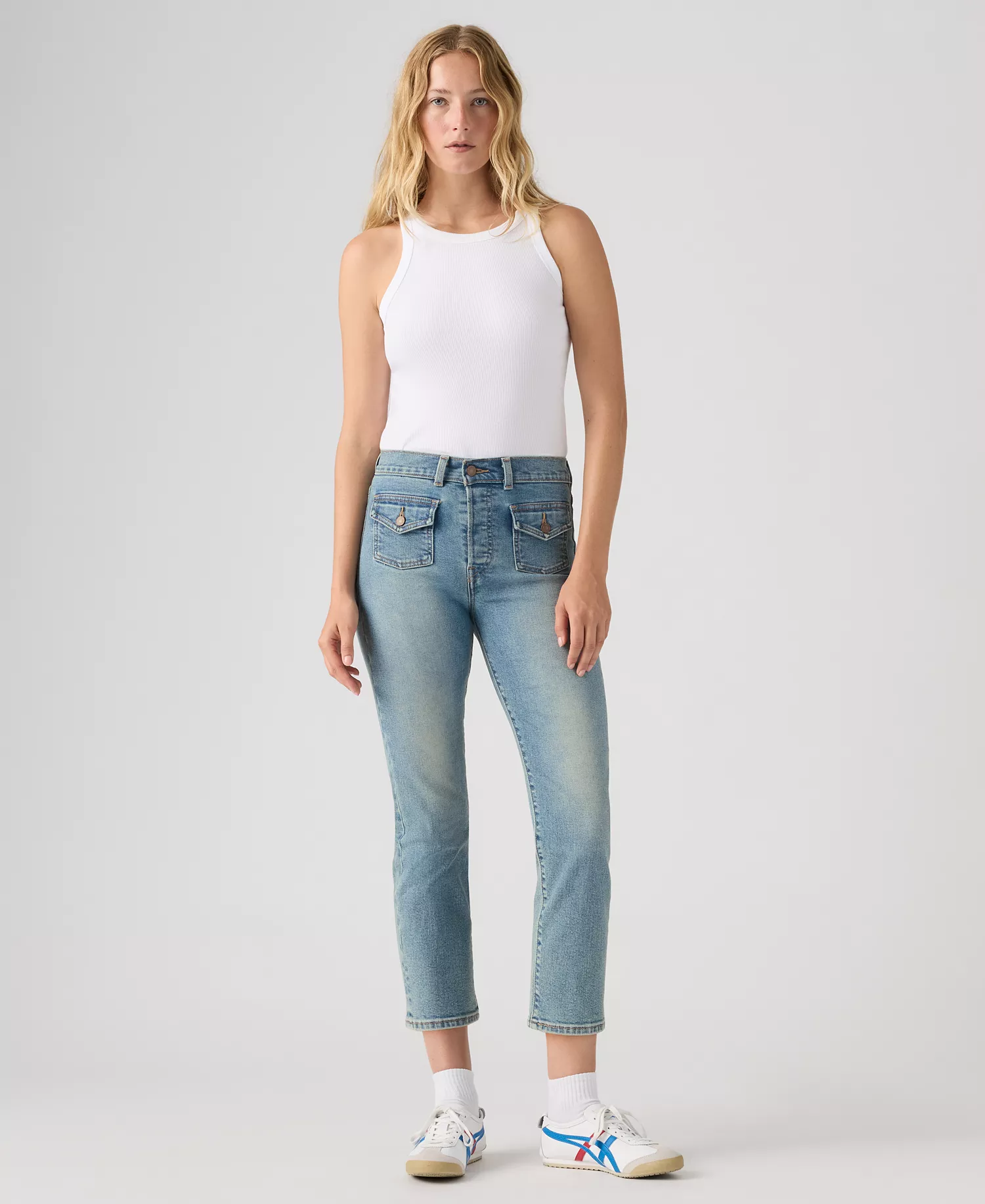 Women's Wedgie Flap Pocket High Rise Cropped Jeans - Lunch Plan - 25S