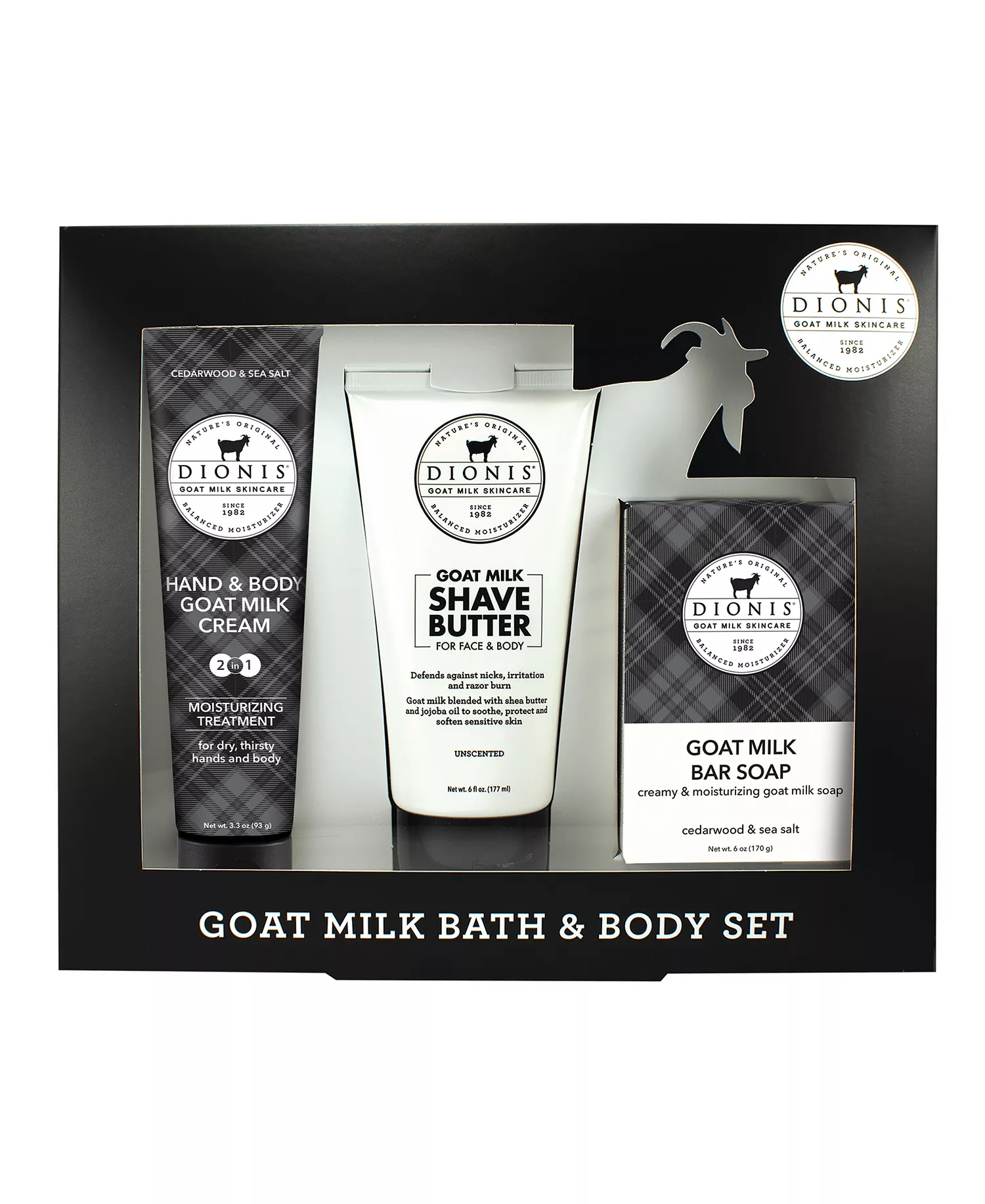 Goat Milk Cedarwood Sea Salt Bath and Body Set - No color - No Size