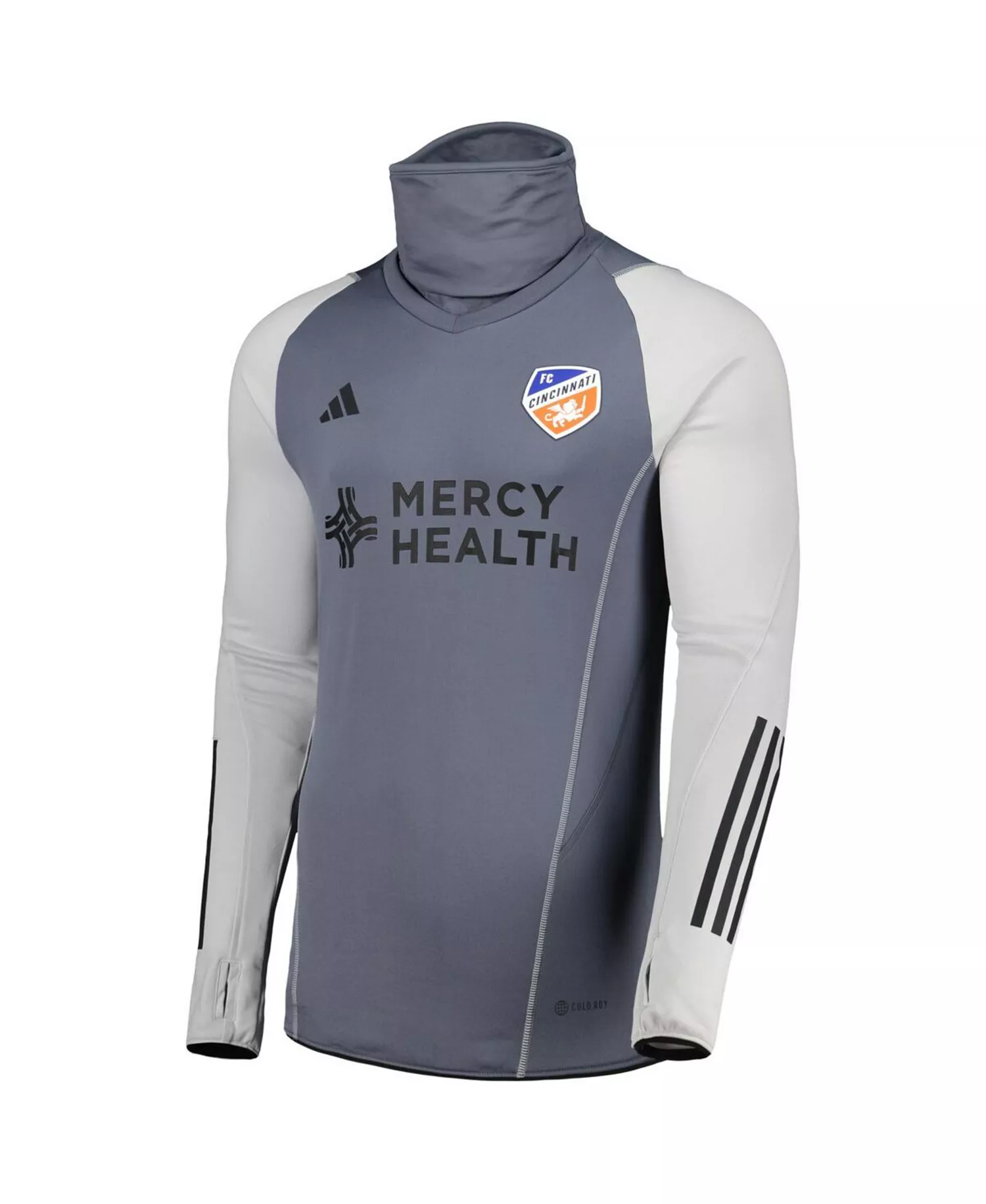 Men's Gray FC Cincinnati Warm Raglan COLD.RDY Top - Gray - 2XL