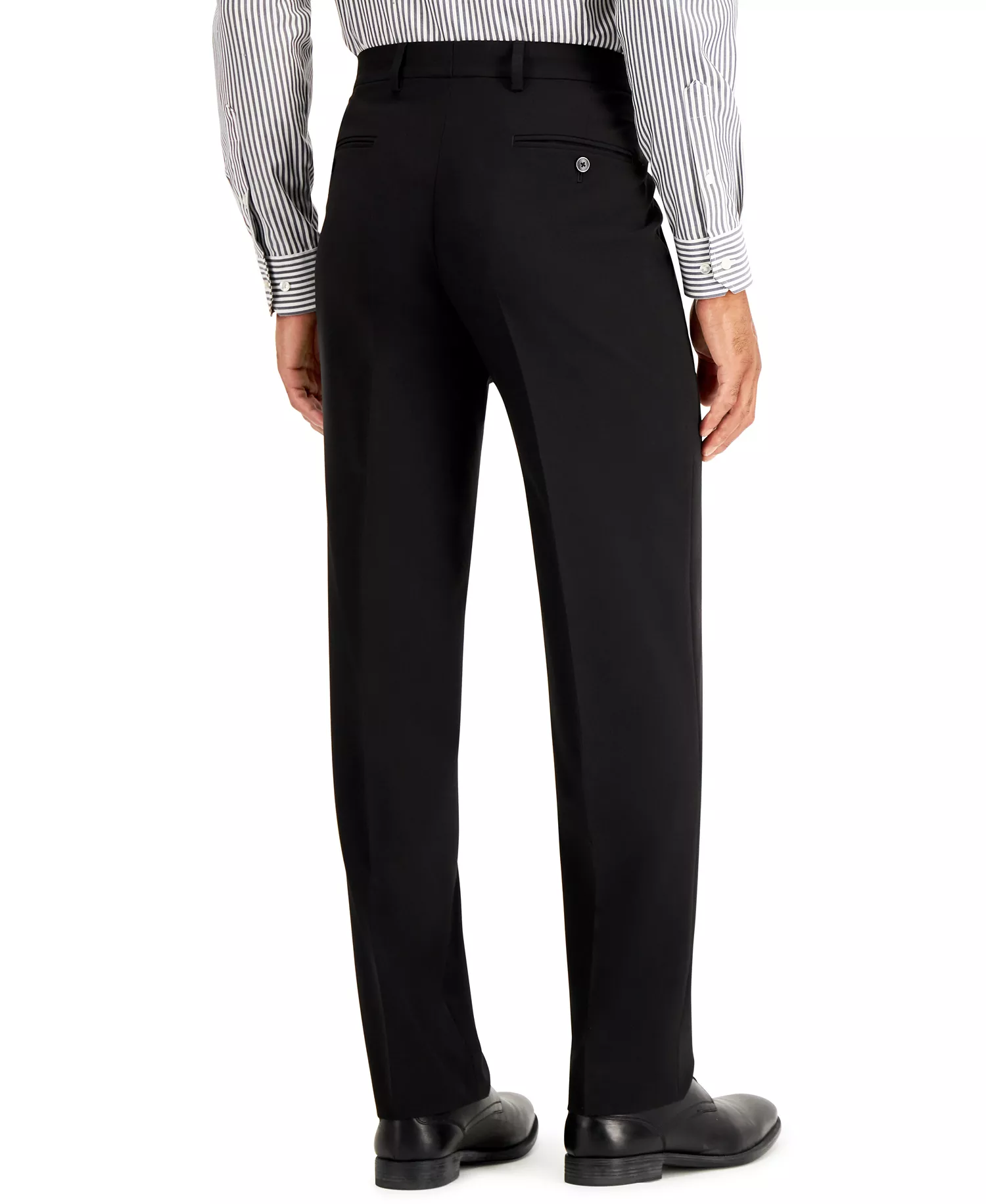 Men's Modern-Fit Bi-Stretch Suit - Black Solid - 36R