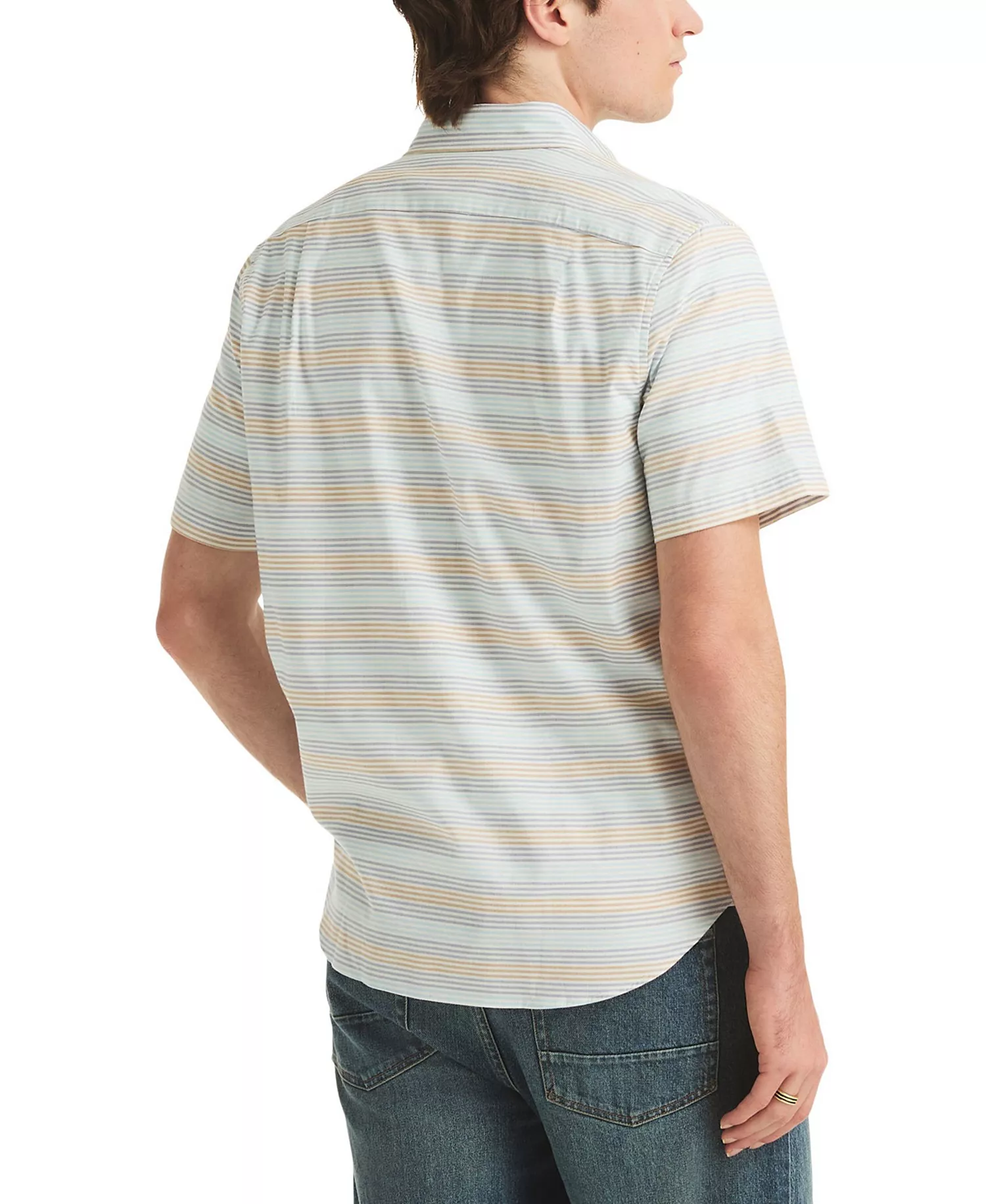 Men's Oxford Stripe Regular-Fit Shirt - Sail White - 2XL