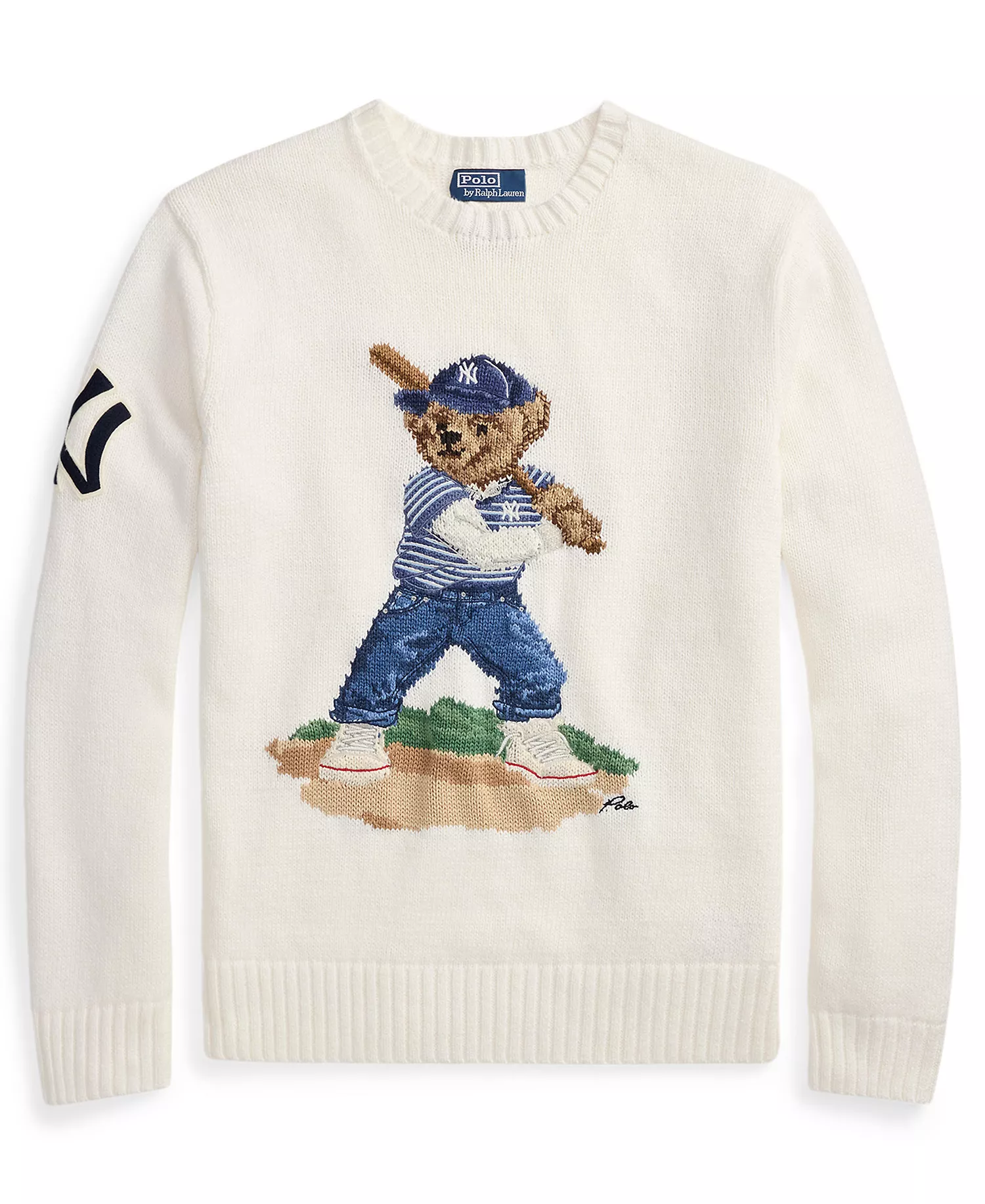 Men's and Women's Crewneck Sweater - Deckwash White Combo - 2XL