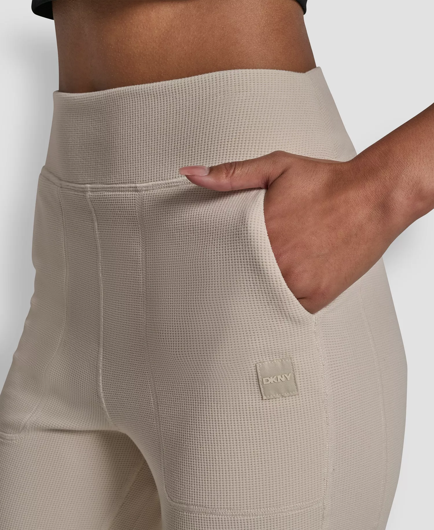 Women's Thermal High Waist Flare Pants - Blonde - L