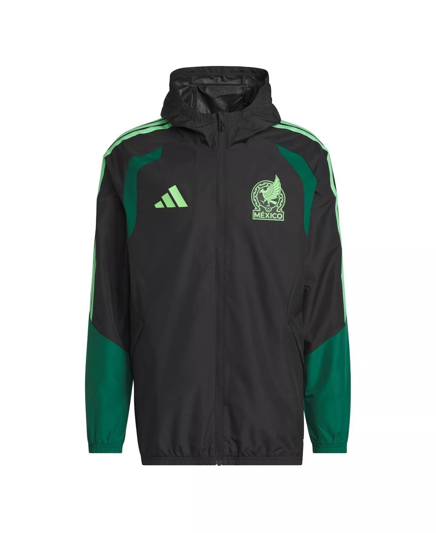 Men's Black Mexico National Team FIFA x World Cup 2026 Tiro All Weather Full-Zip Jacket - Black - 2XL