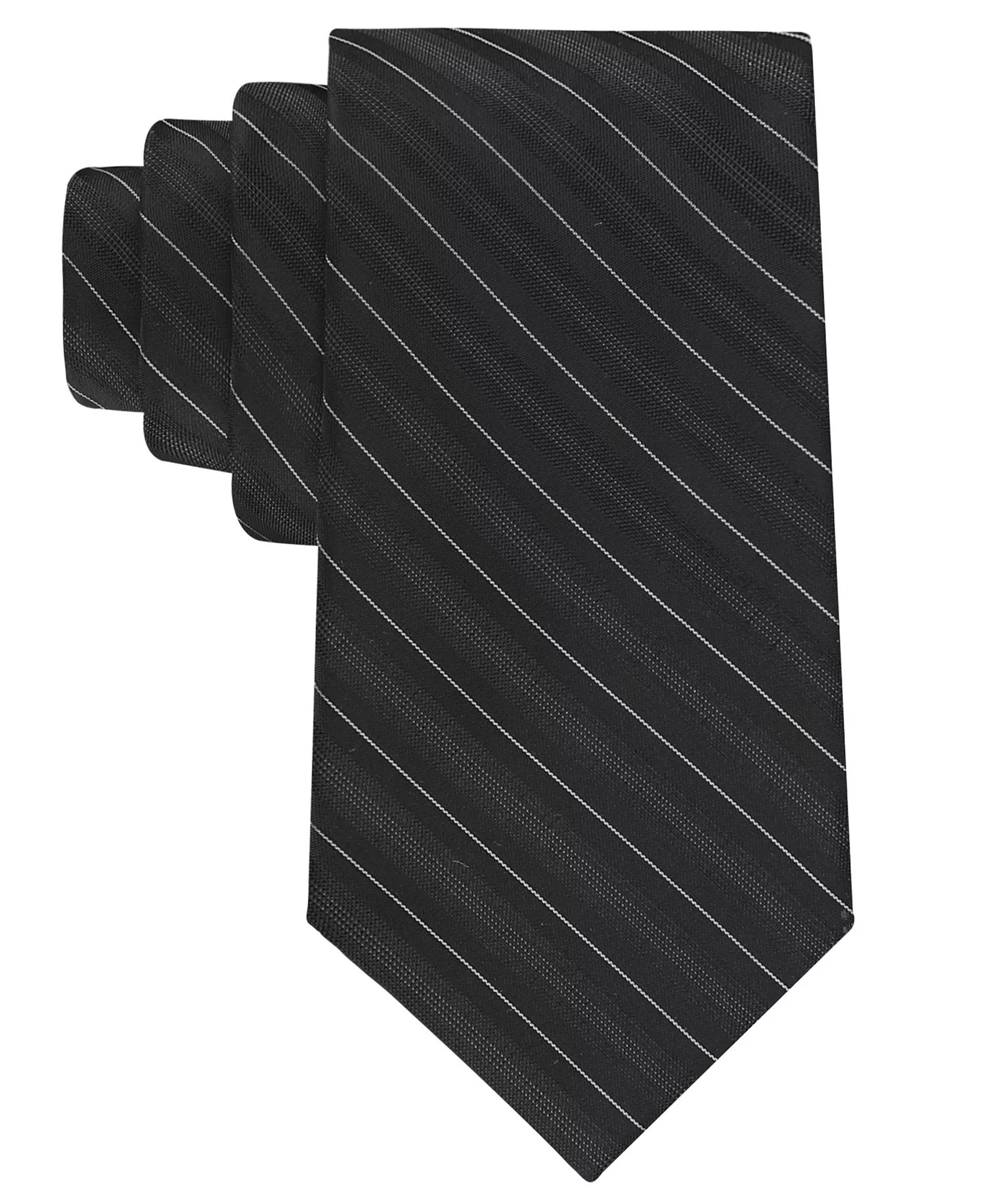 Men's Seraphina Stripe Pattern Tie - Black - ONE SIZE