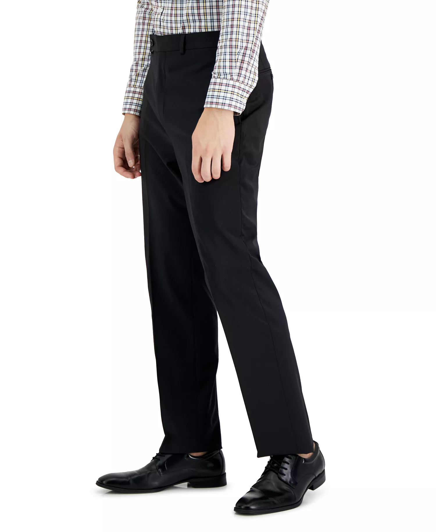 Men's Slim-Fit Wool Infinite Stretch Suit Pants- CLOSE OUT! - Black - 33 - 32