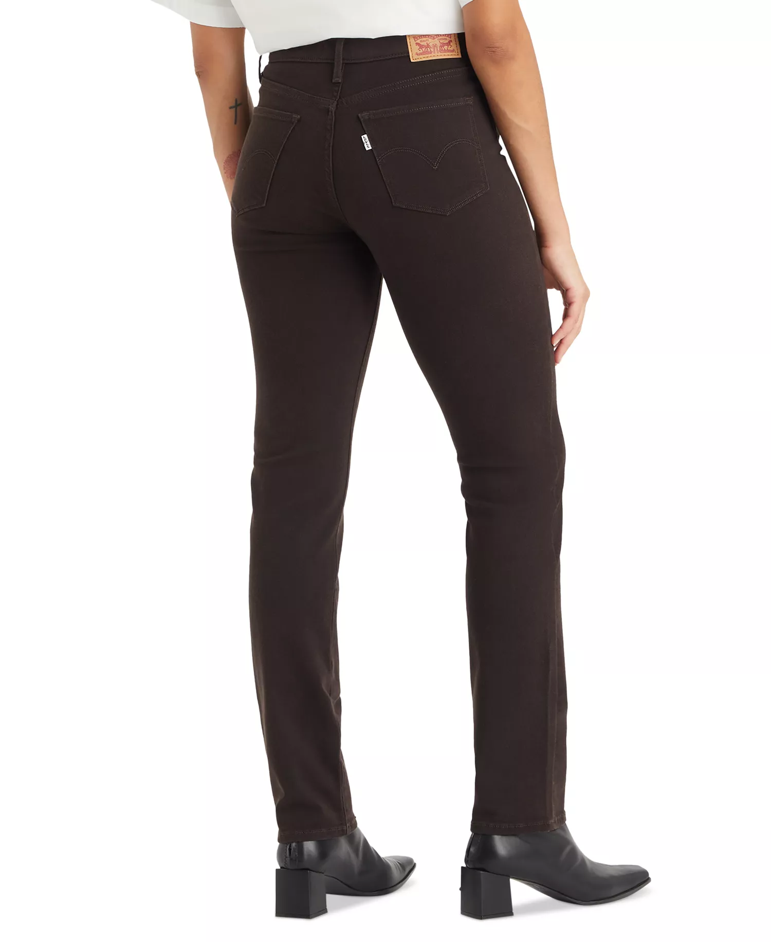 314 Shaping Slimming Straight Leg Mid Rise Jeans - Mole - 26
