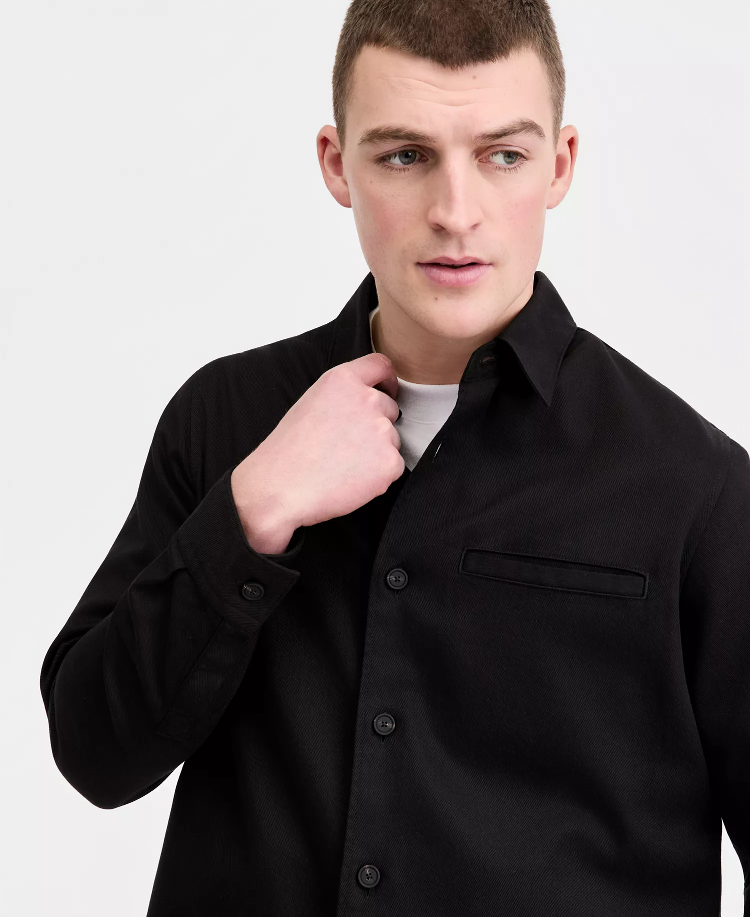 HUGO by Men's Enock Overshirt - Black - 2XL