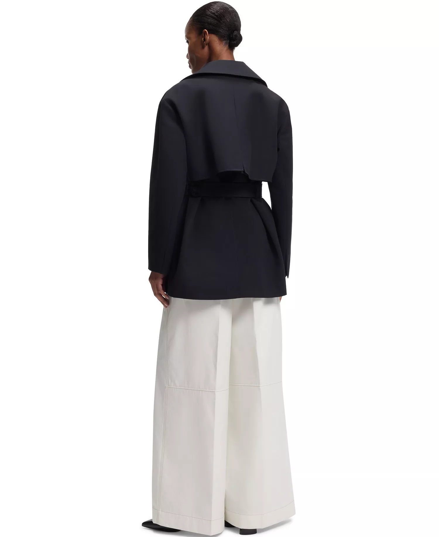 BOSS by Women's Cotton Buckled Belt Trench Coat - Dark Blue - 0