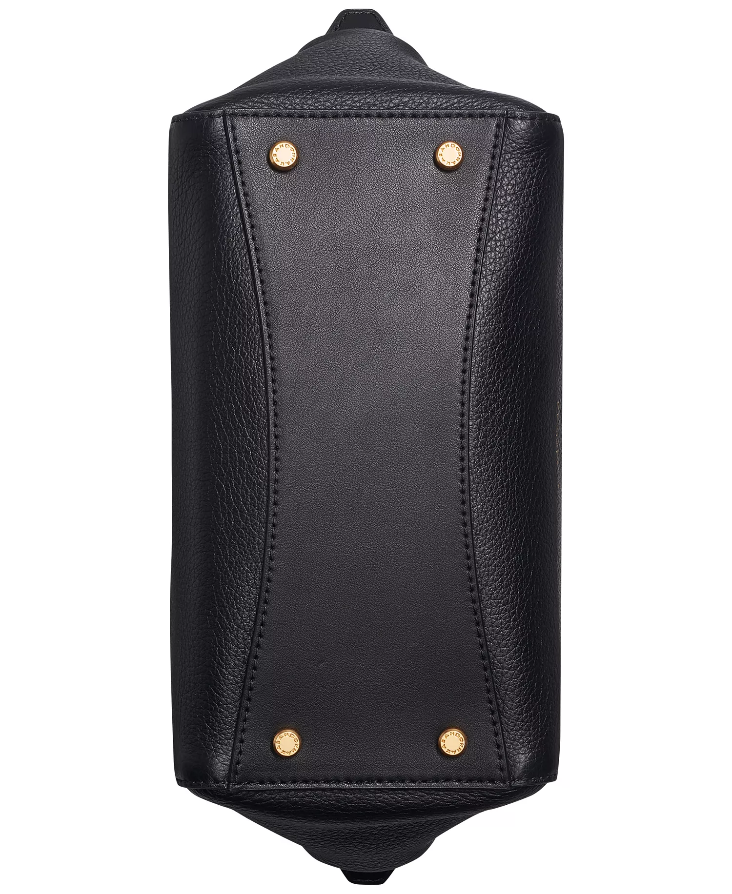 Chantilly Leather Medium Satchel Bag - Black/Gold - ONE SIZE