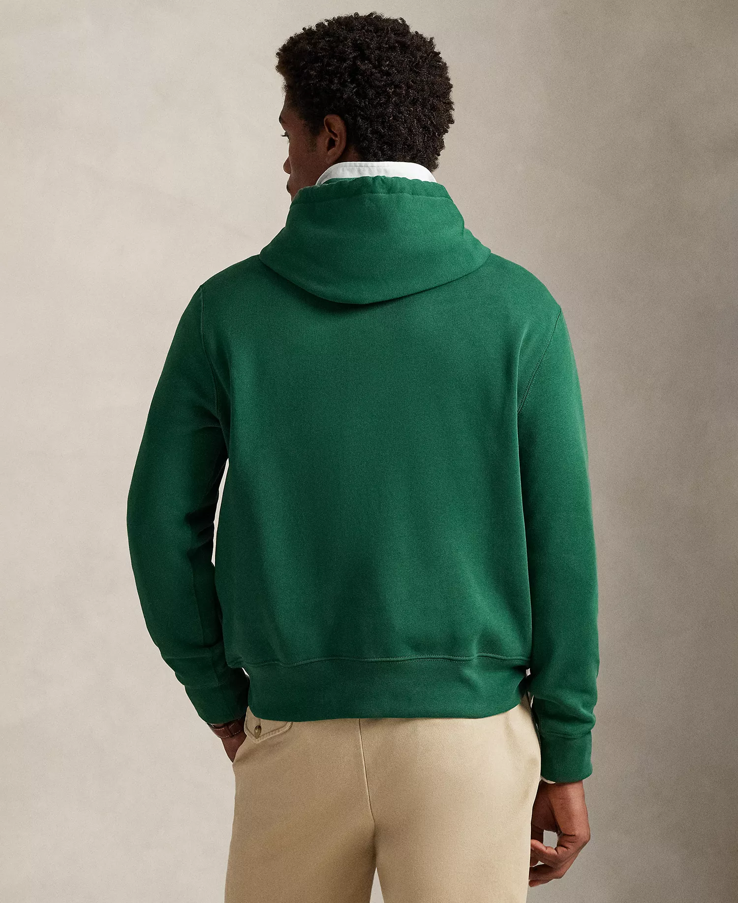 Men's Bear Print Fleece Hoodie - New Forest/Society Bear - 2XL