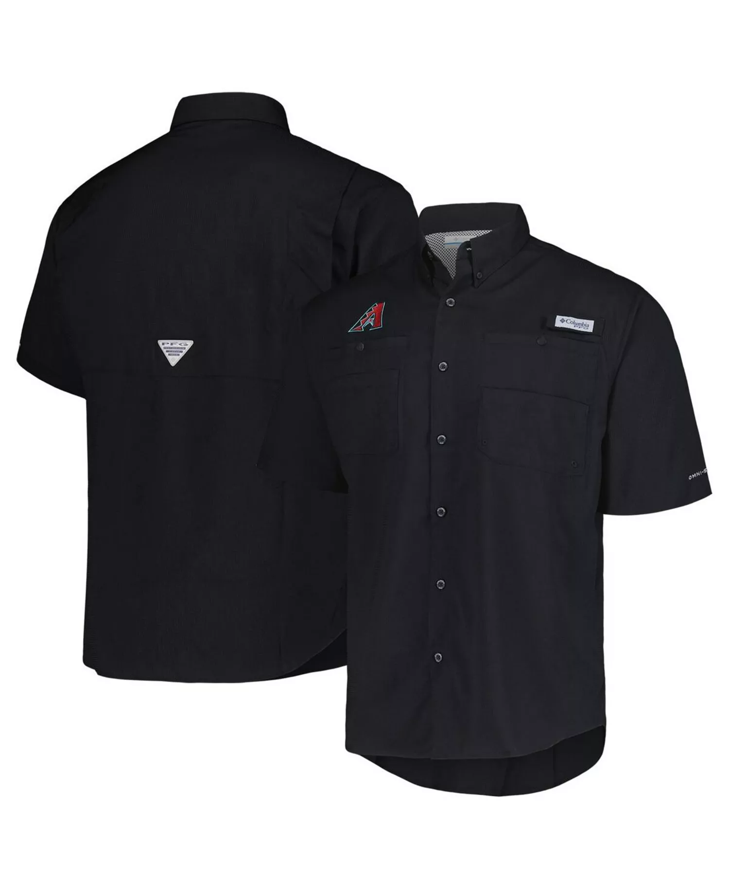 Men's Black Arizona Diamondbacks Tamiami Omni-Shade Button-Down Shirt - Black - 2XL
