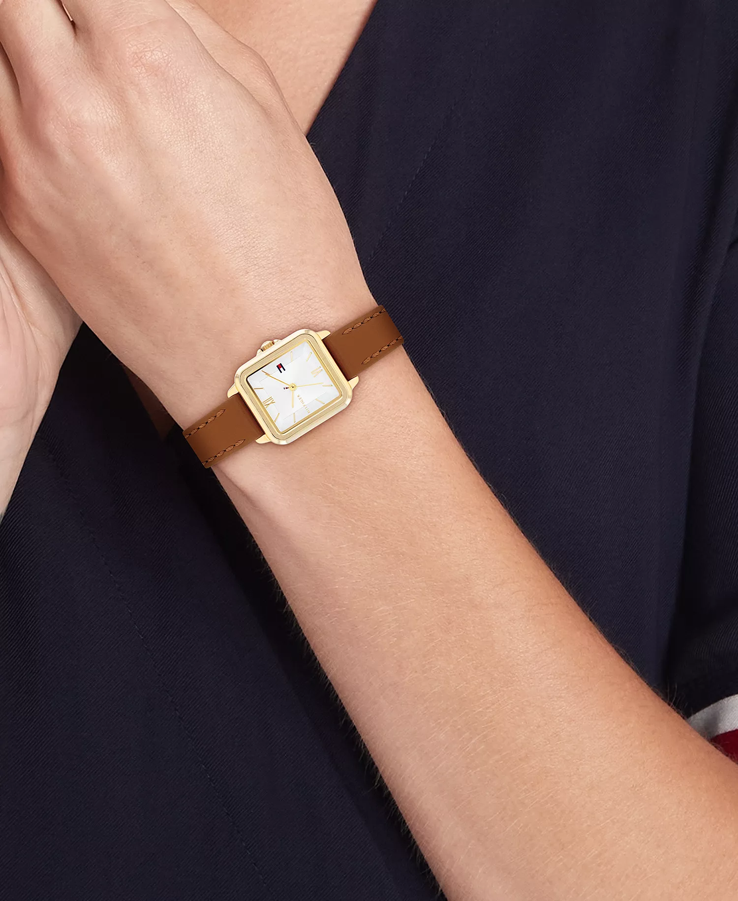Women's Quartz Tan Leather Strap Watch, 22.5mm - Brown - 22.5