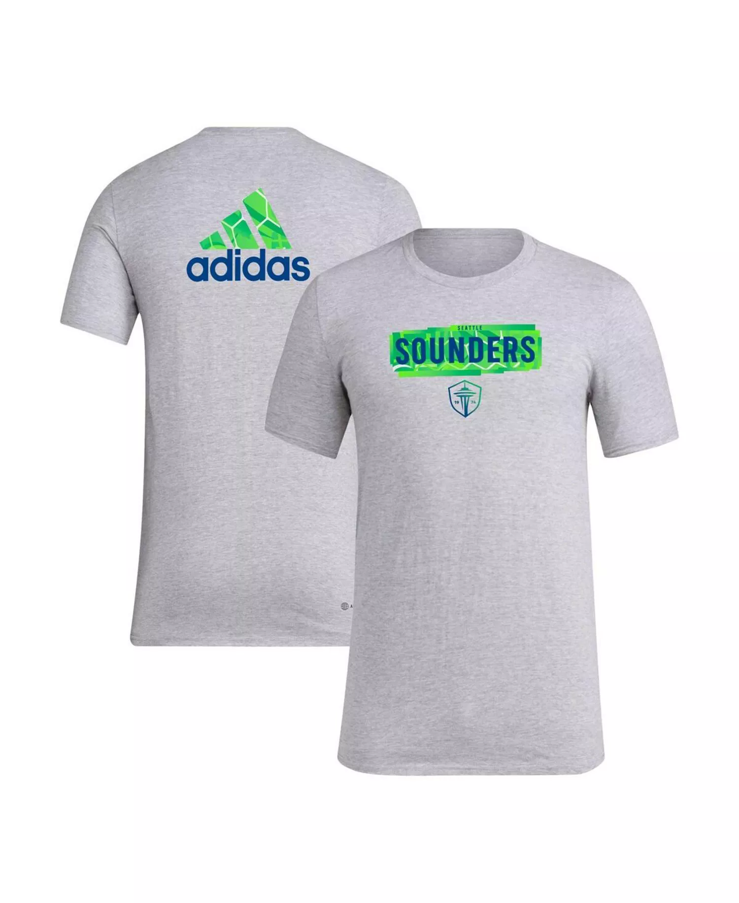Men's Heather Gray Seattle Sounders FC Local Pop AEROREADY T-Shirt - Heather Gray - L