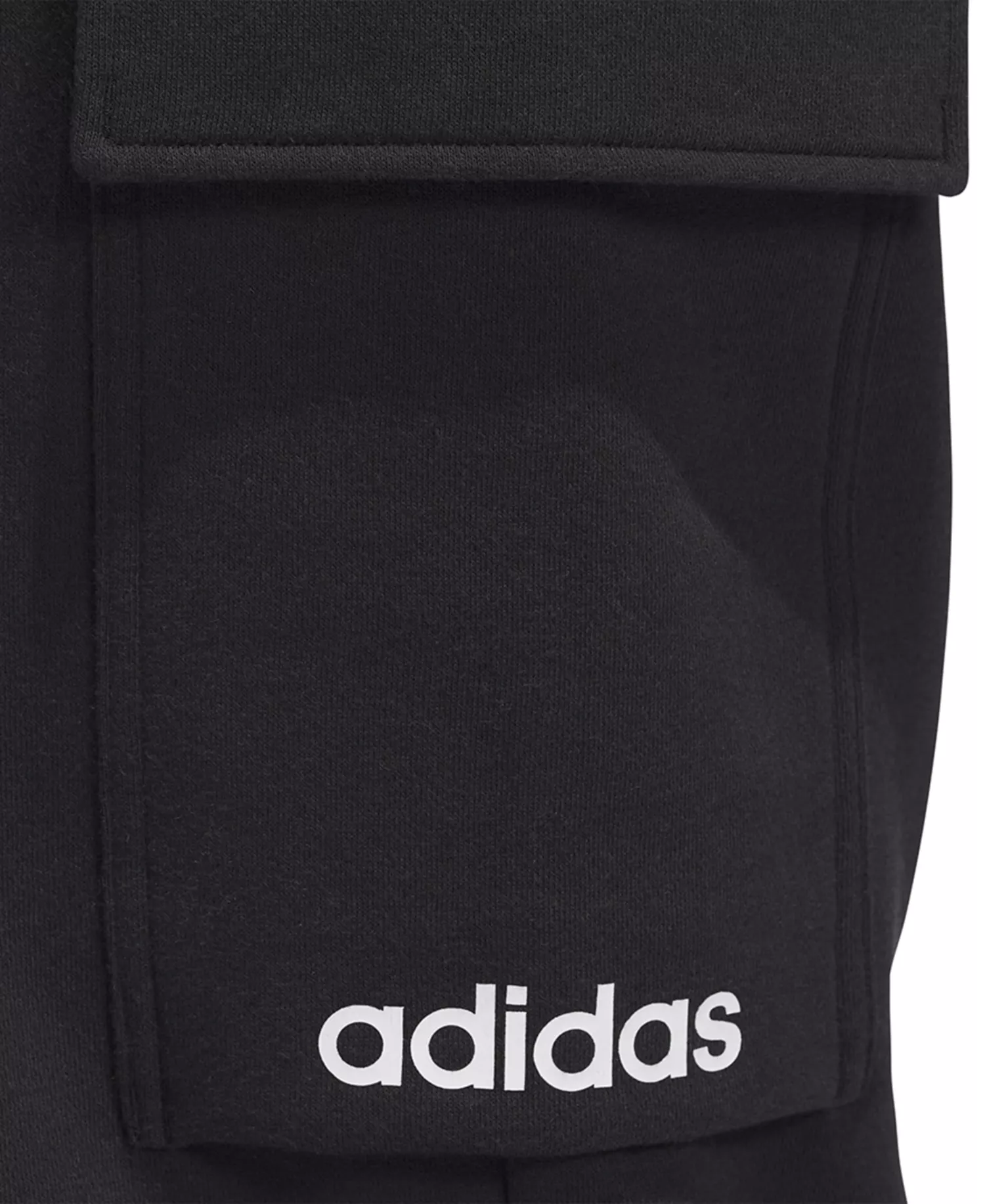 Plus Size Essentials Fleece Logo Cargo Pants - Black - 1X