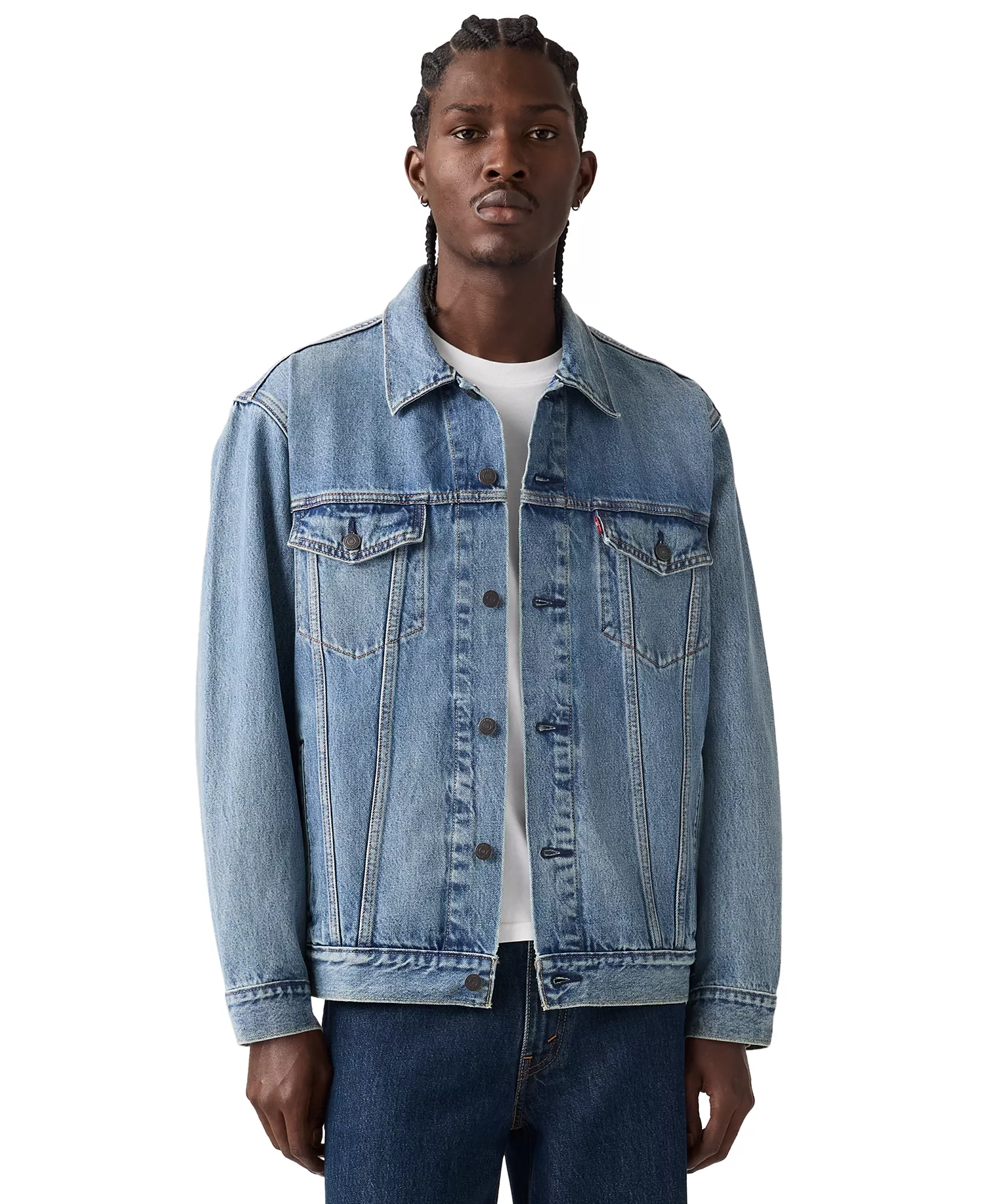 Men's Relaxed-Fit Trucker Jacket - Afternoon Streets - 2XL