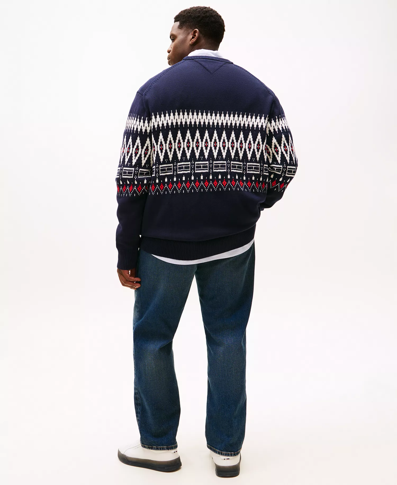 Men's Big and Tall Fair Isle Crewneck Sweater - Desert Sky/Ivory Petal - 3XLT