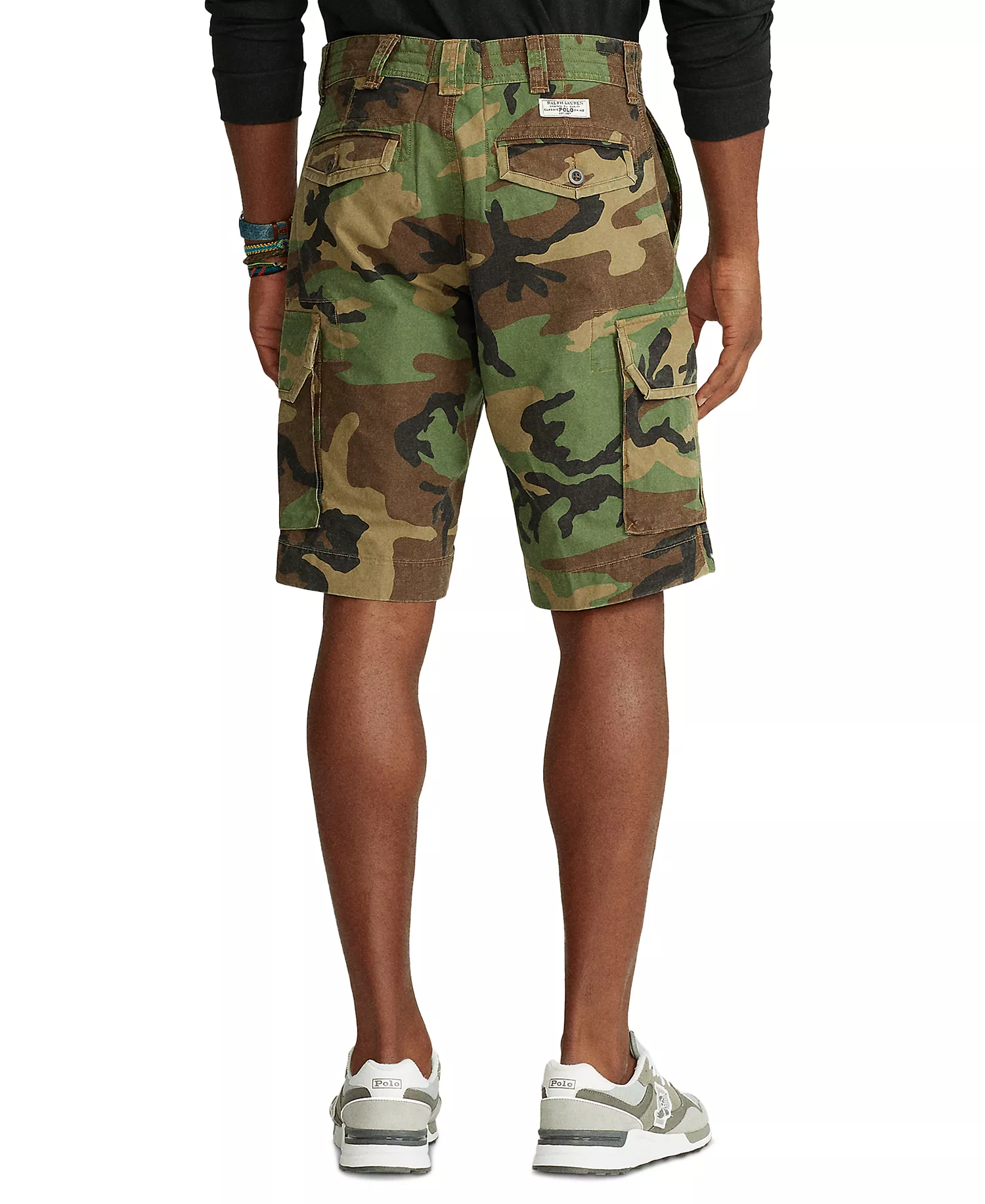 Men's Big & Tall Relaxed Fit 10" Camouflage Cotton Cargo Shorts - Surplus Camo - 38T
