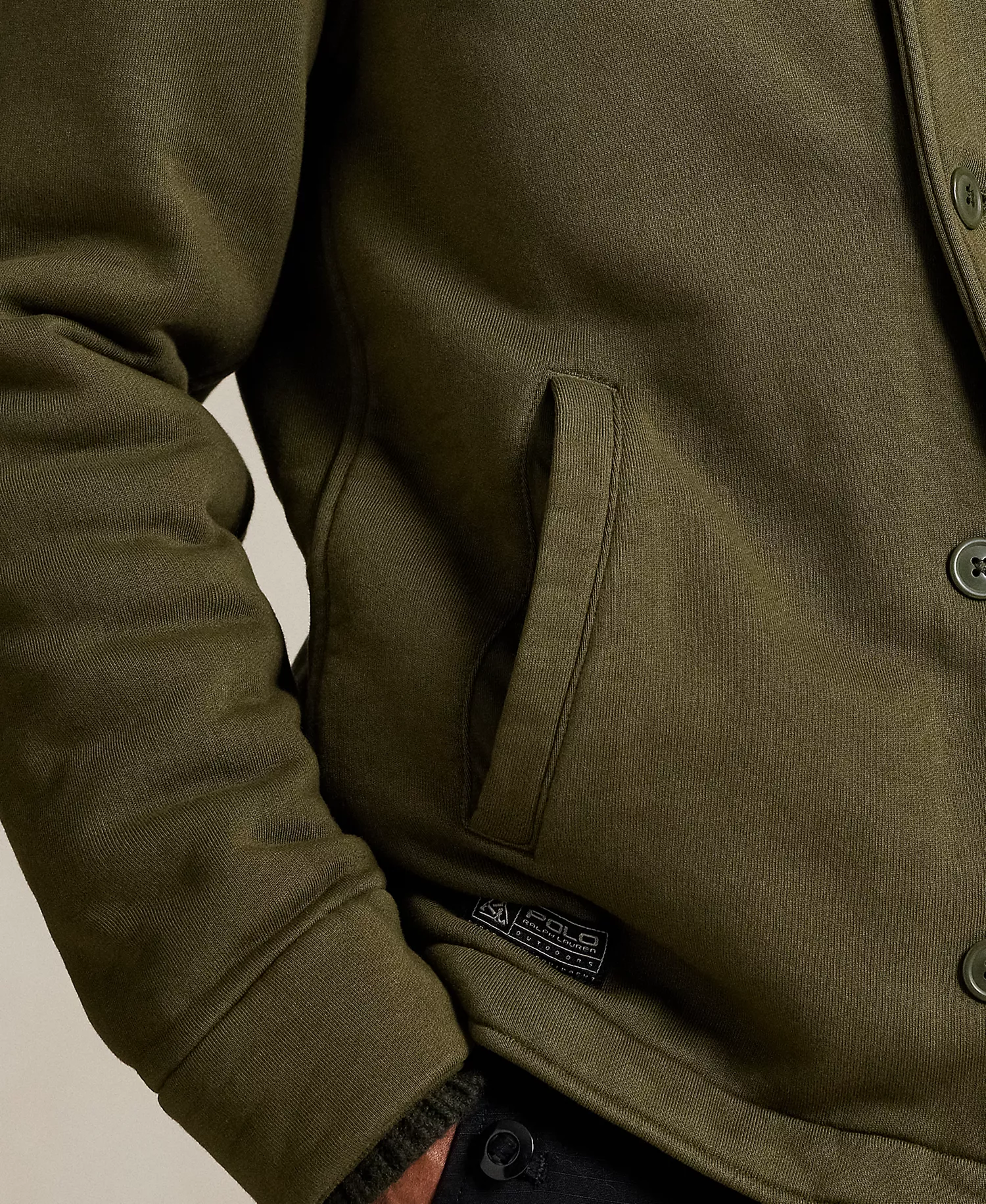 Men's Fleece Deck Jacket - Company Olive - XS