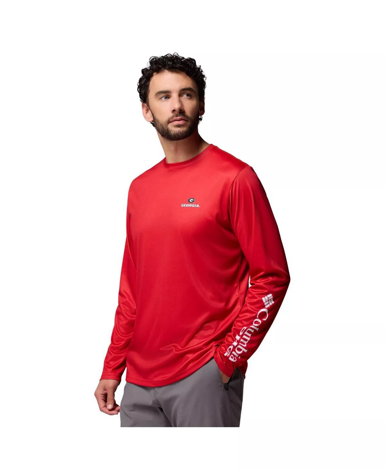 Men's Red Georgia Bulldogs PHG Terminal Shot Long Sleeve T-Shirt - Red - L