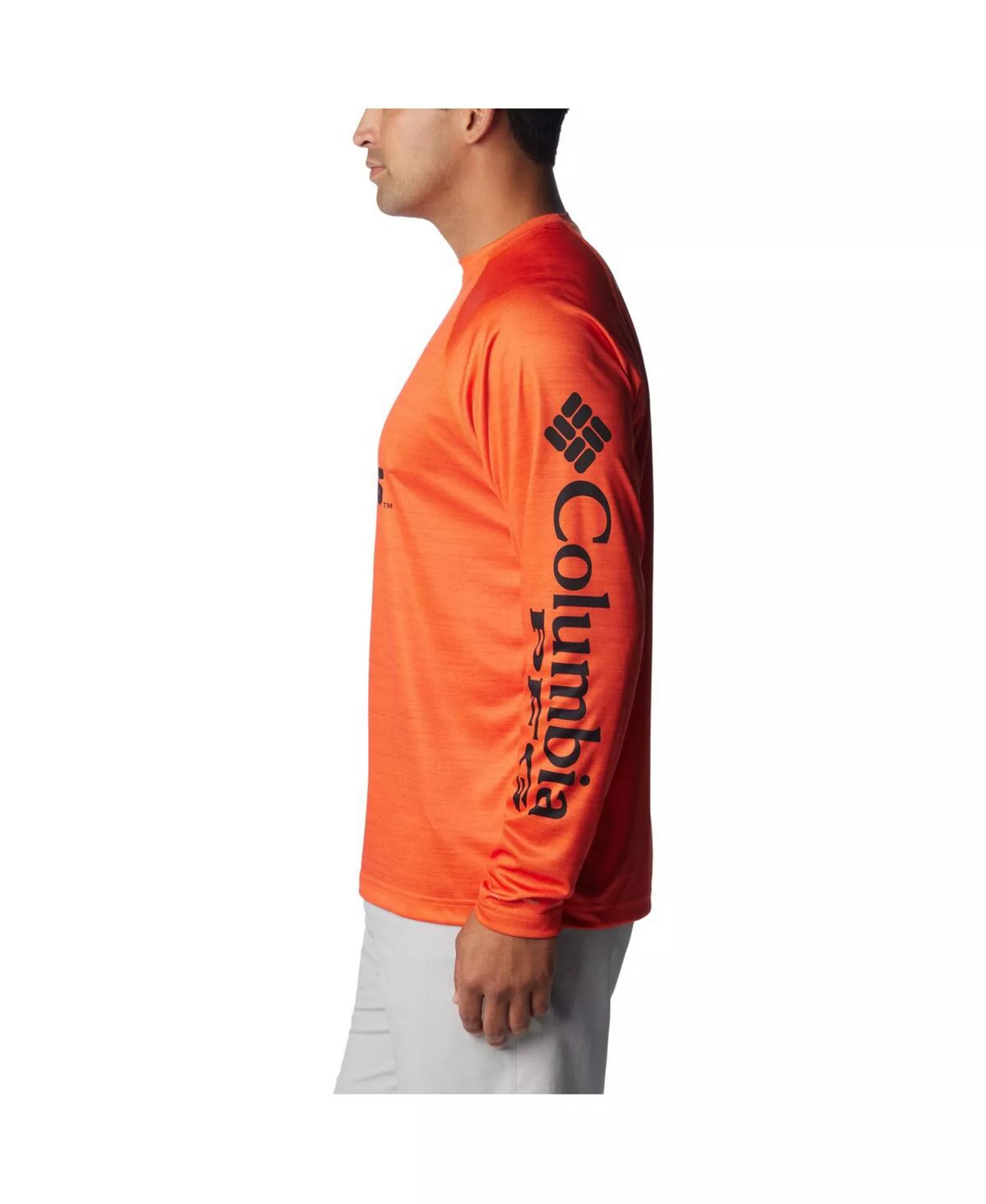 Men's Orange Oregon State Beavers PFG Terminal Tackle Omni-Shade Raglan Long Sleeve T-shirt - Orange - XL