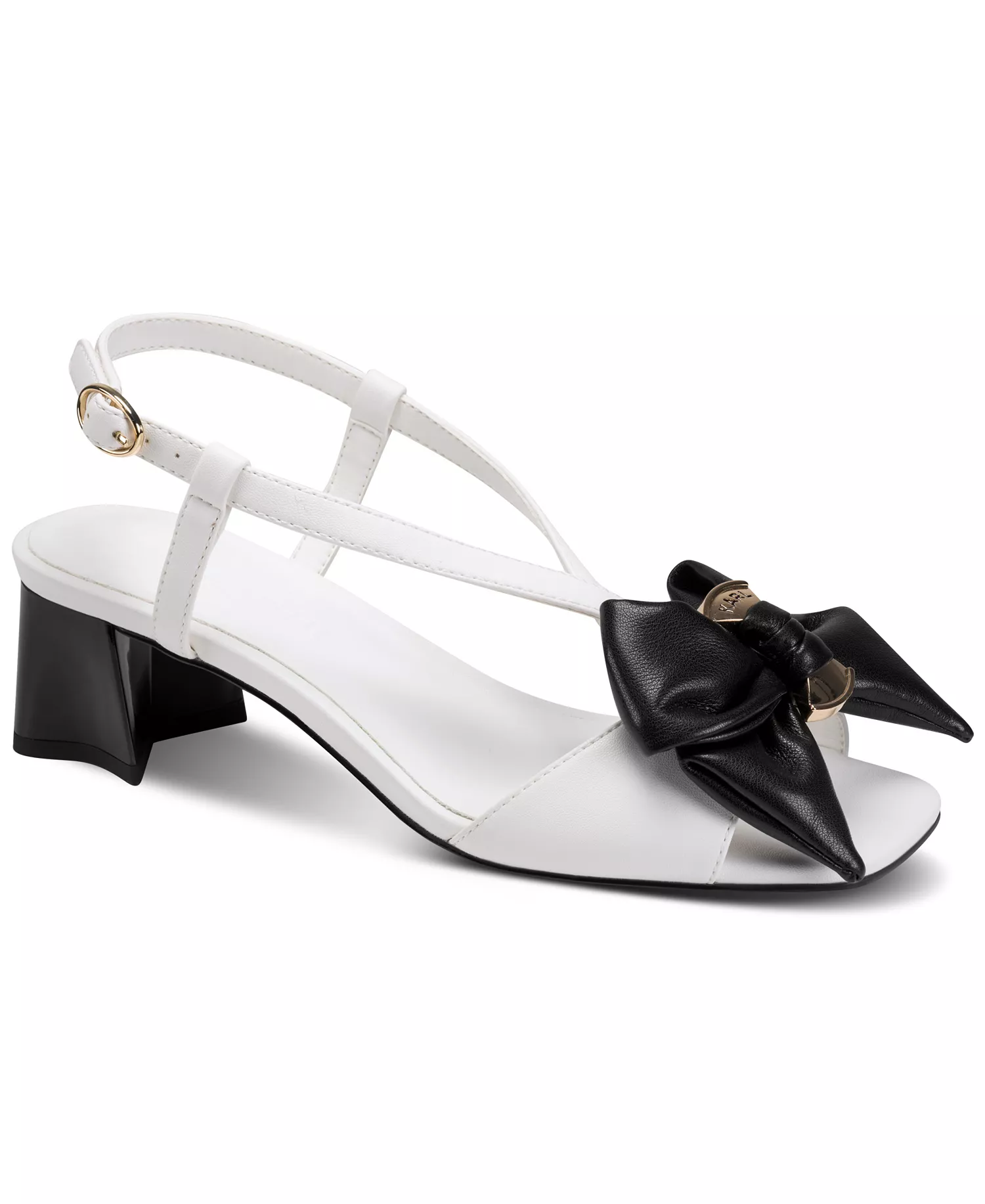 Women's Suttyn Bow Buckle Sandals - Bright White/Black - 10