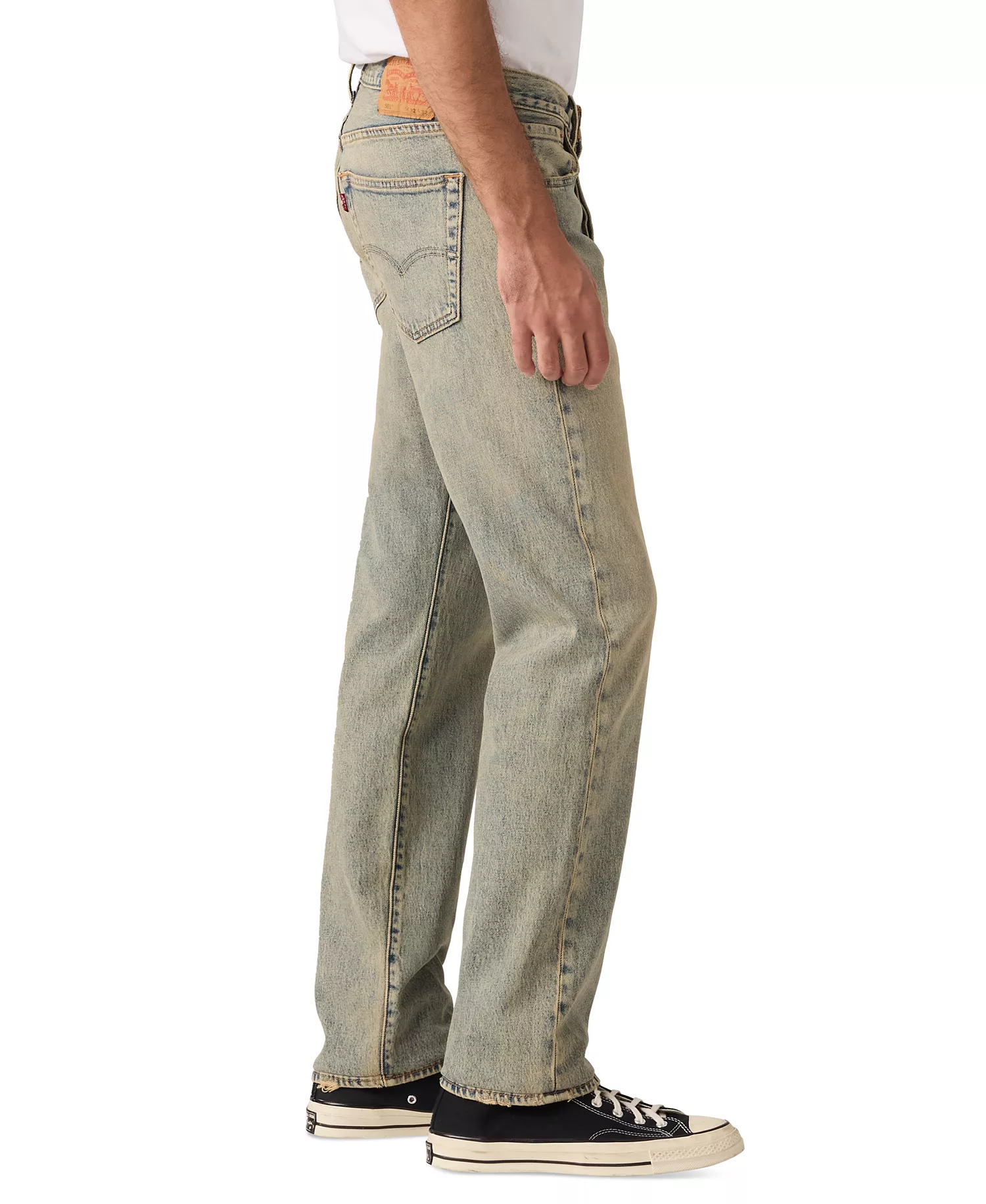 Men's 501 Regular-Fit Button Fly Non-Stretch Jeans - Along the Coast - 28 - 30