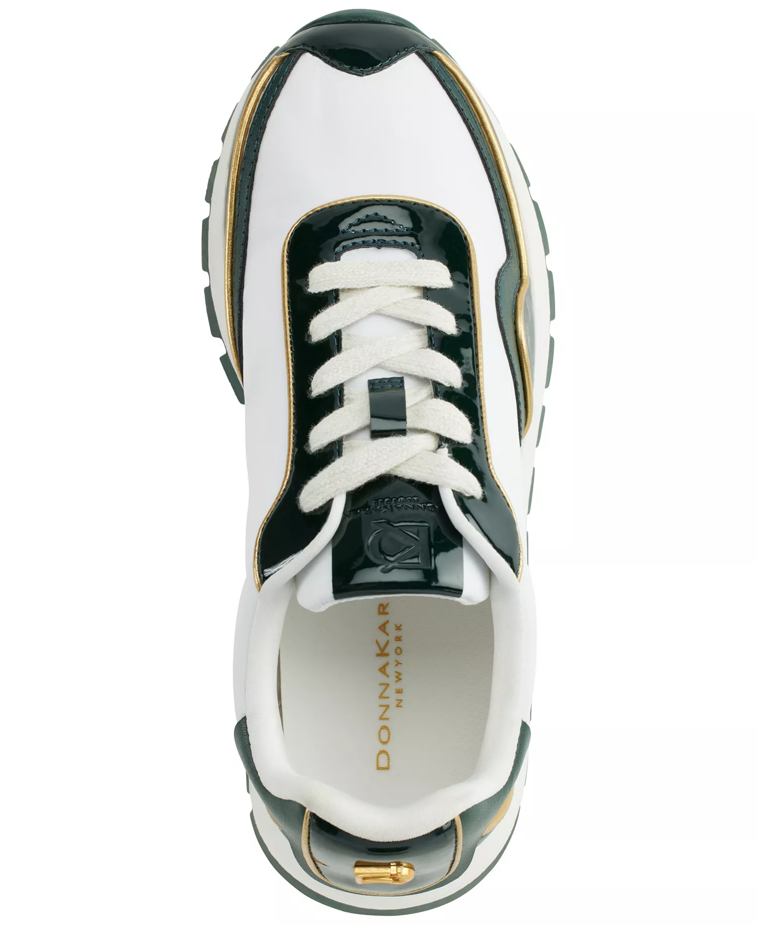 Women's Binx Lace Up Sneakers - White/Green - 8M
