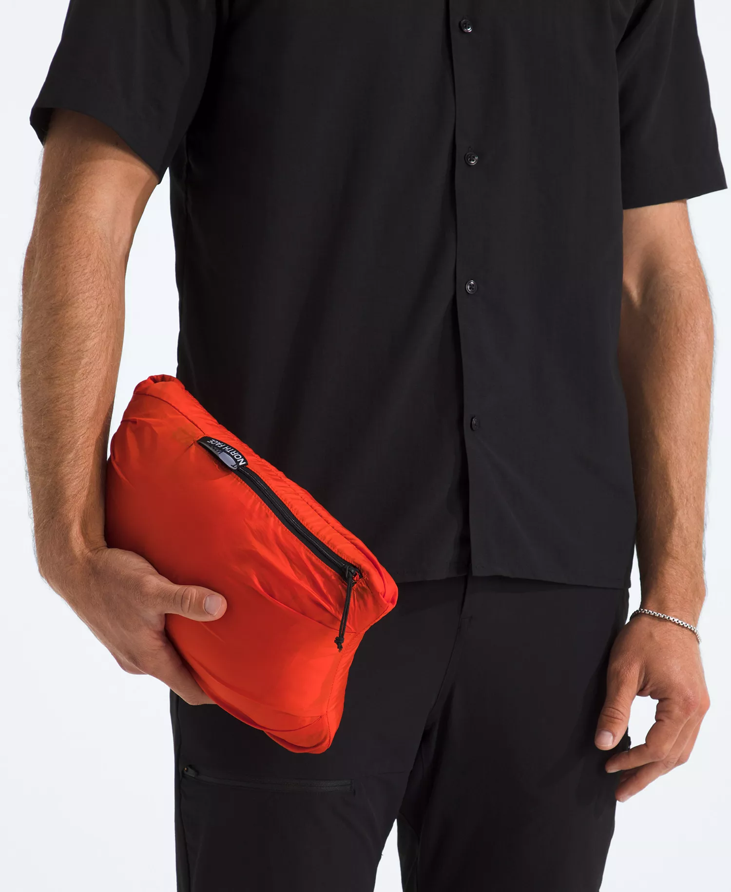 Men's Terra Peak Hybrid Hooded Puffer Jacket - Lava Red/Iron Clay - 2XL