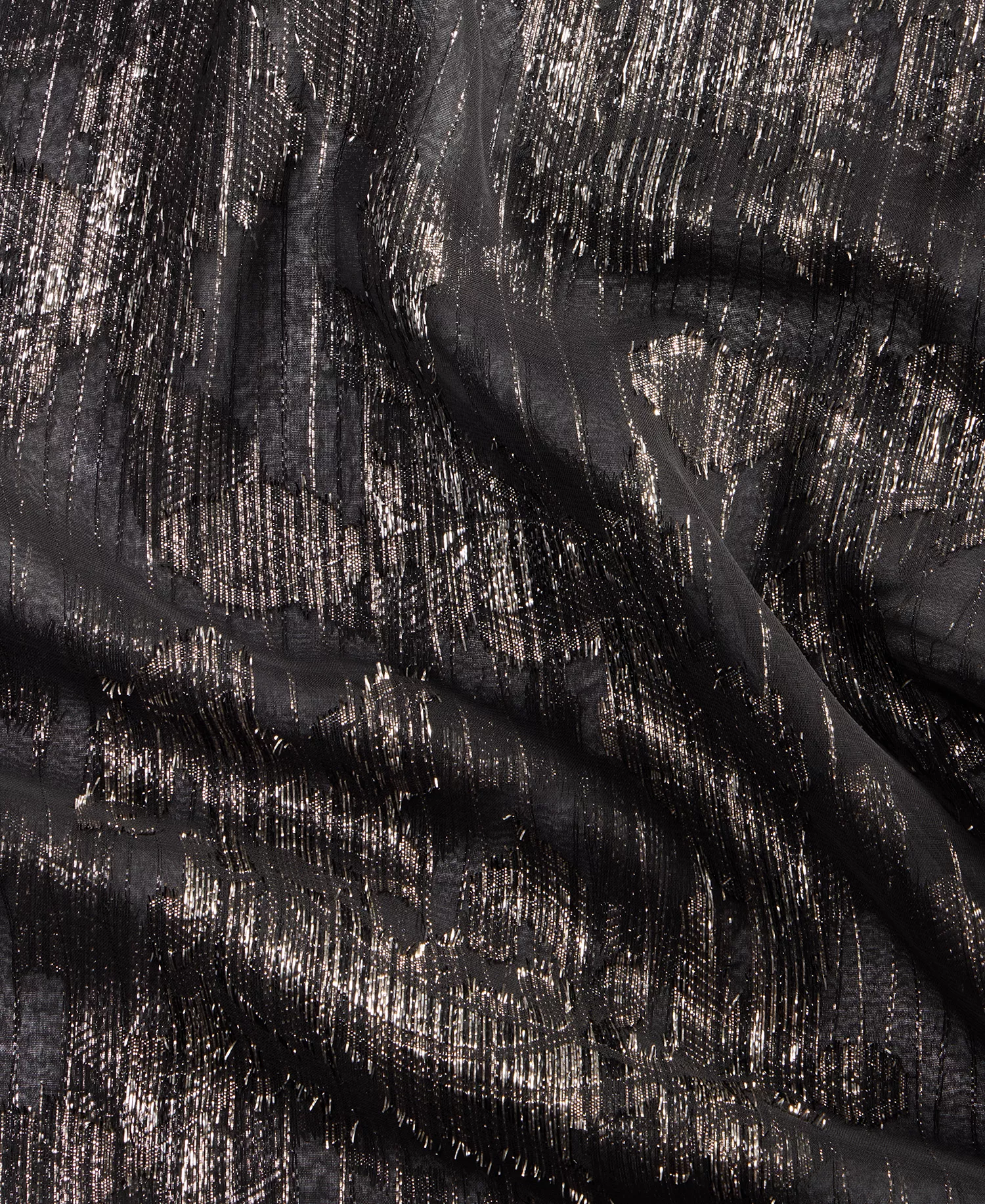 Floral Tinsel Jacquard Evening Wrap, Macy's Exclusive - Black - ONE SIZE