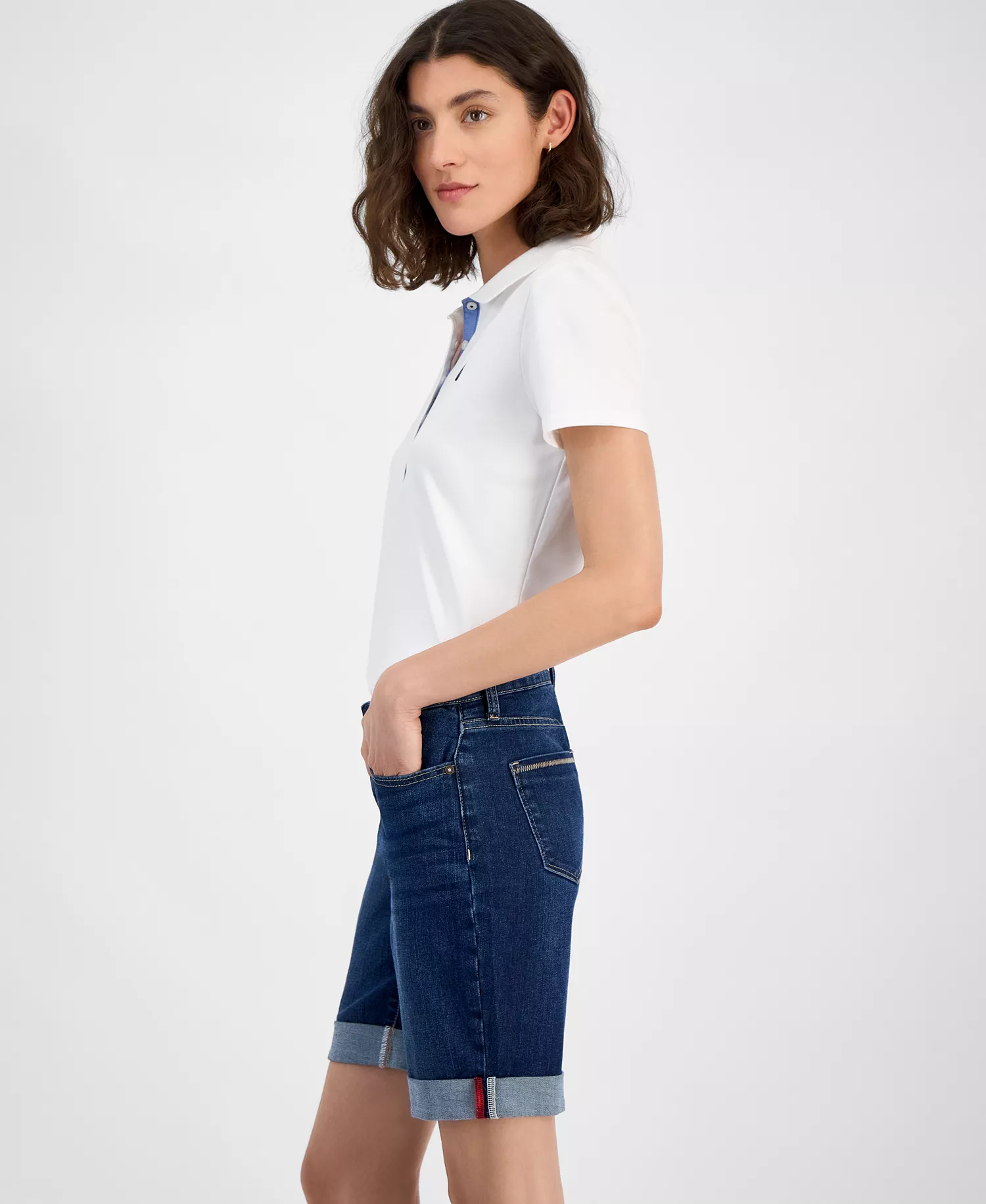 Jeans Women's 9" Cuffed Denim Shorts - Sailor Wash - 10