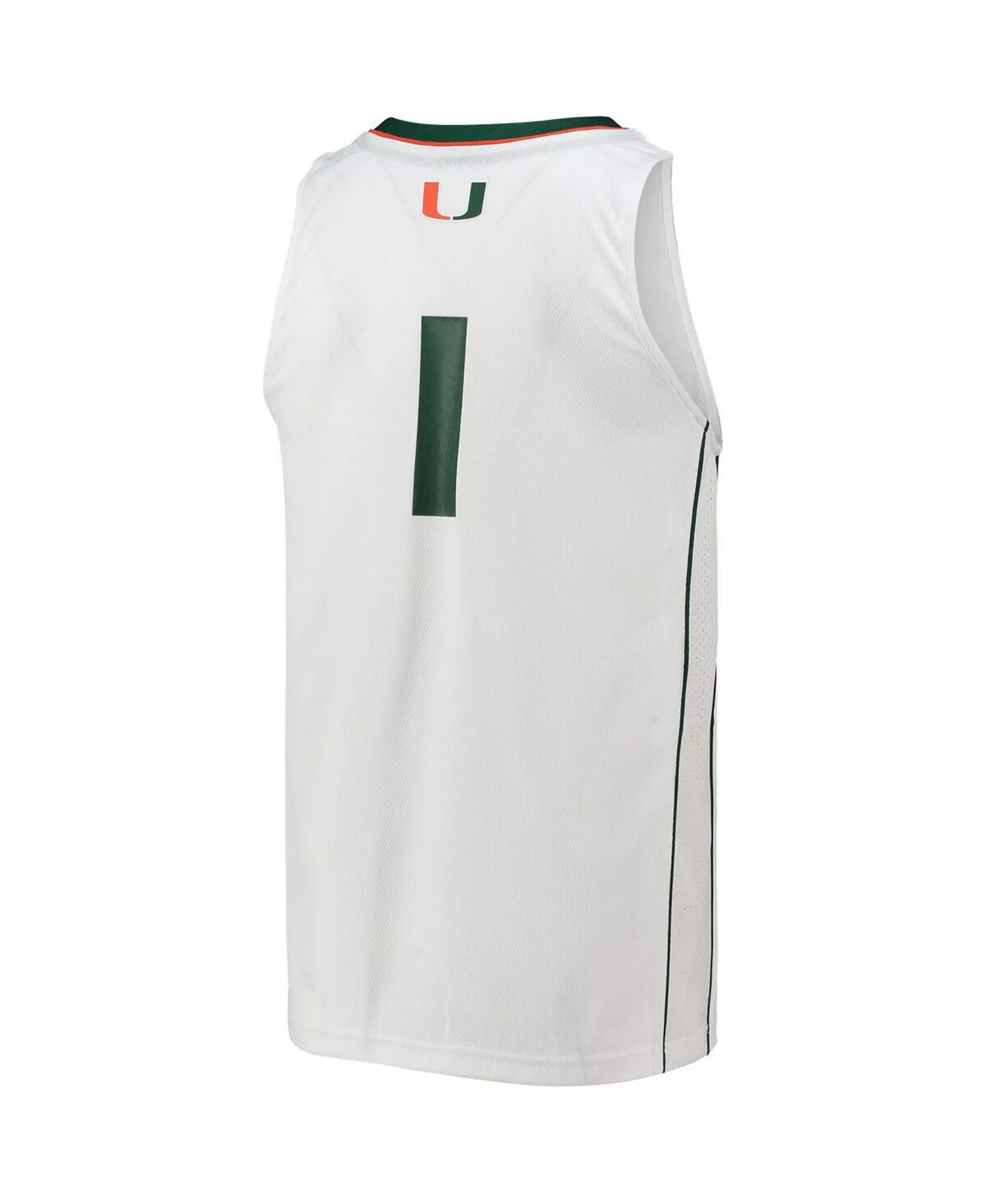 Men's Number 1 Miami Hurricanes Team Swingman Basketball Jersey - Green - L