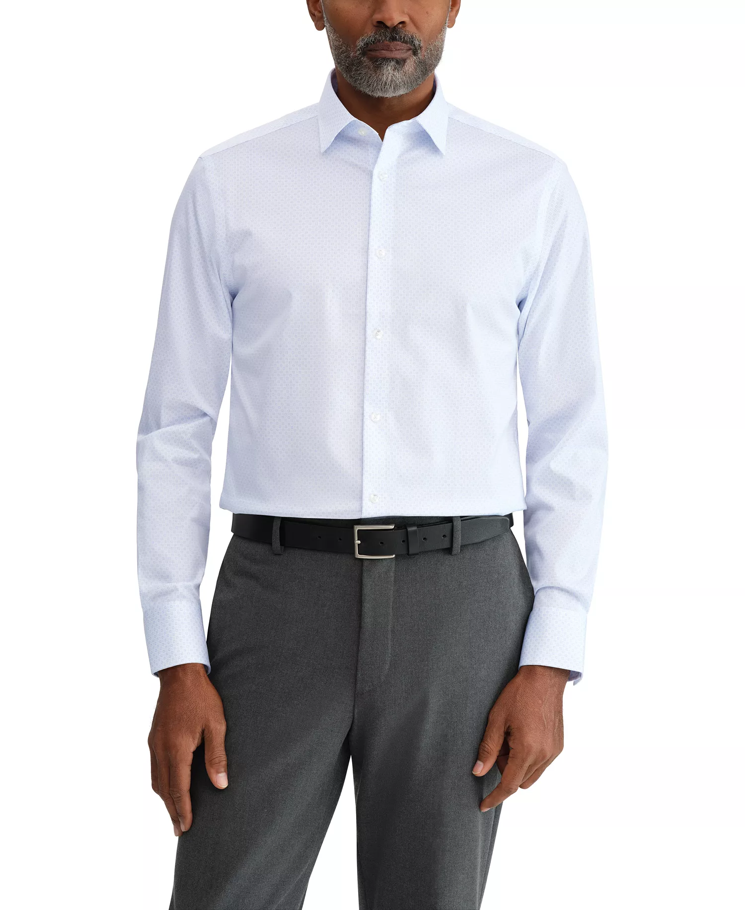 Men's Spread Collar Regular-Fit Dress Shirt - Blue - 14 32/33